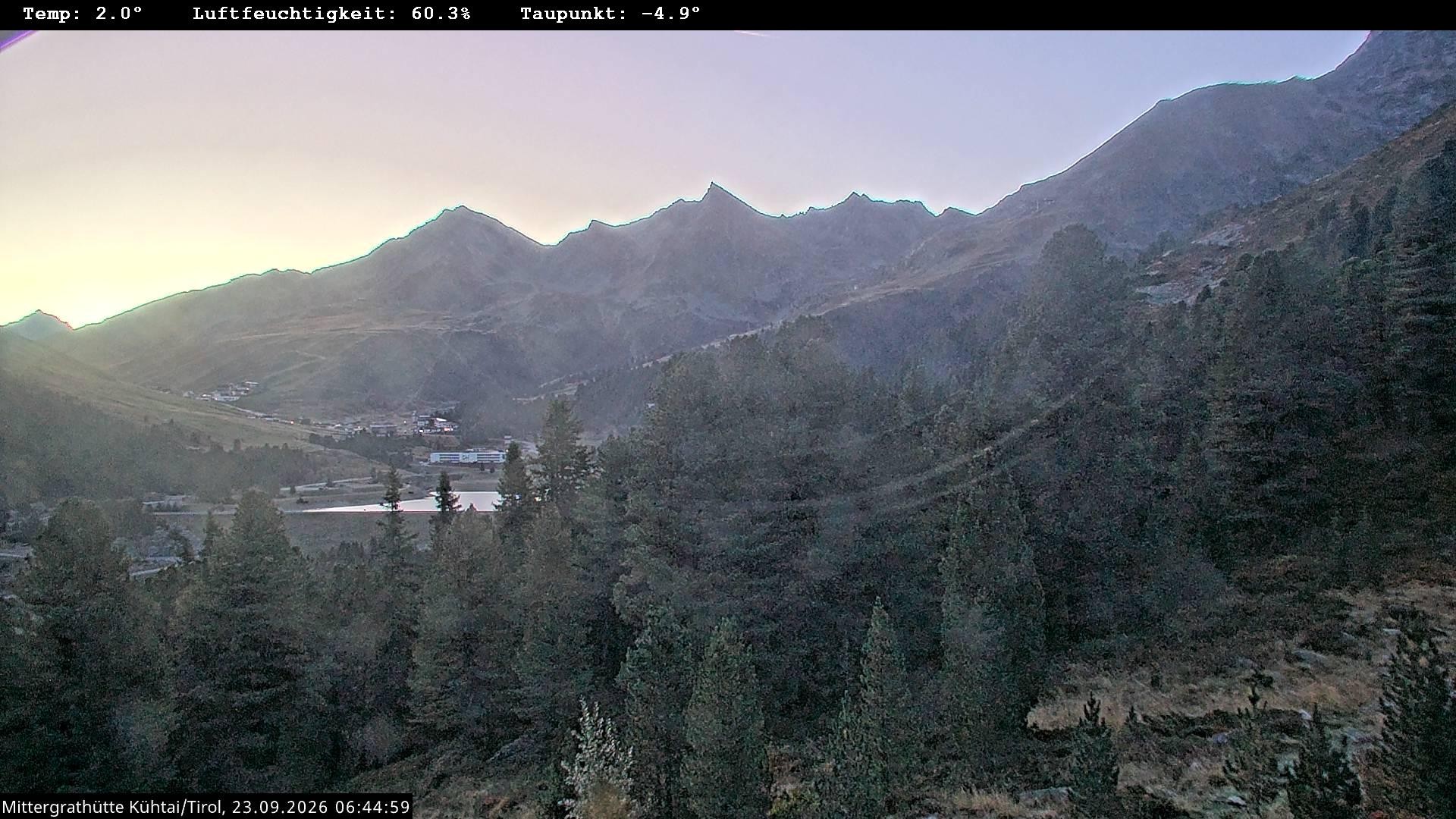 Archiv Foto Webcam Mittergrathütte in Tirol