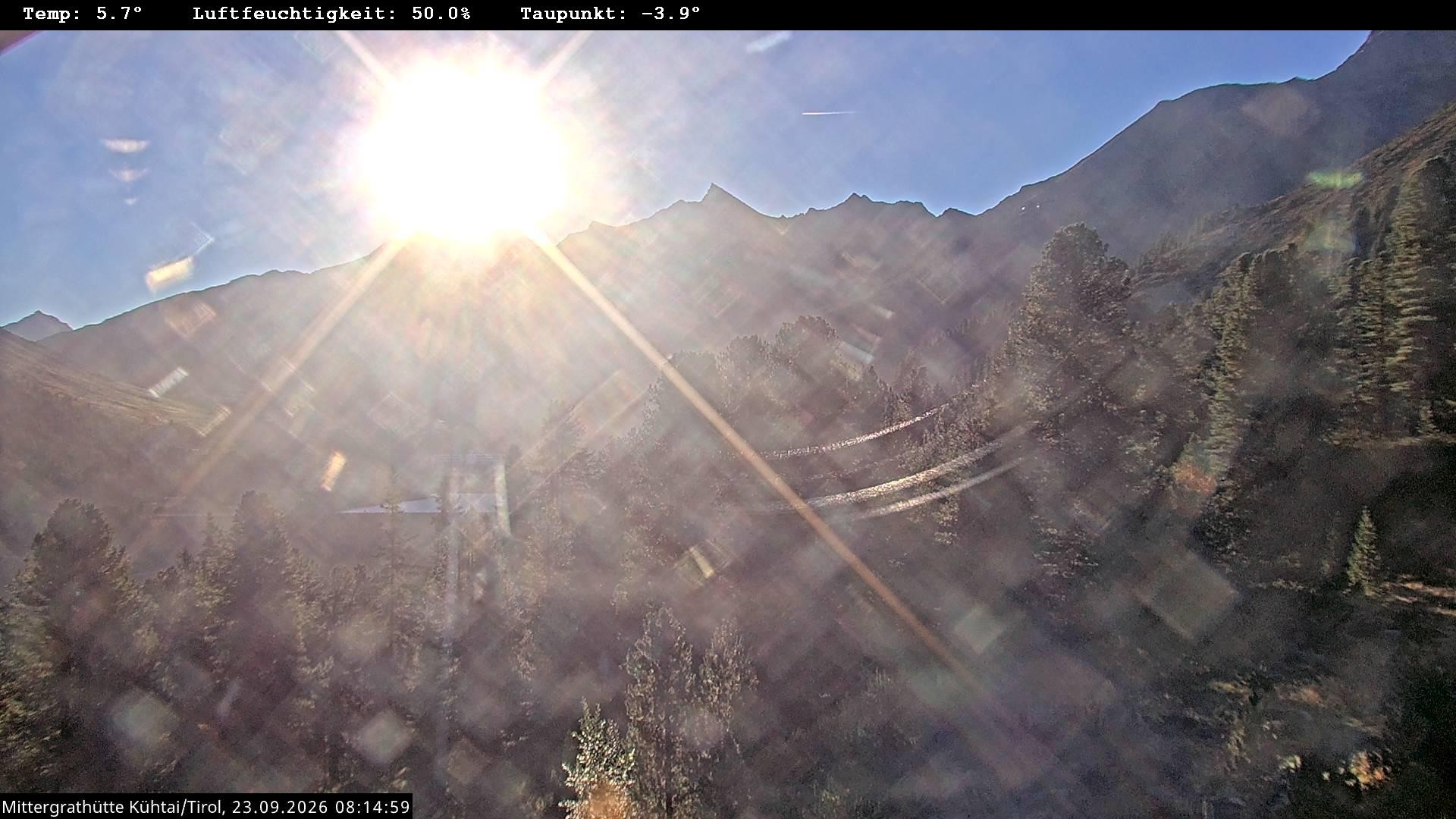 Archiv Foto Webcam Mittergrathütte in Tirol