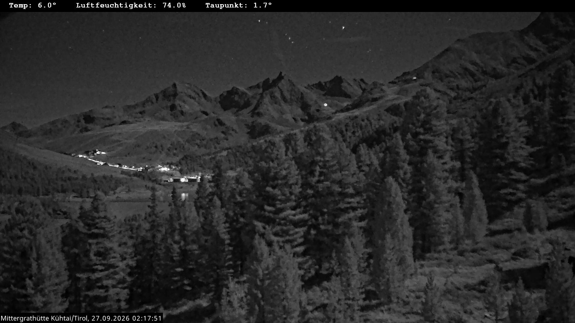 Archiv Foto Webcam Mittergrathütte in Tirol