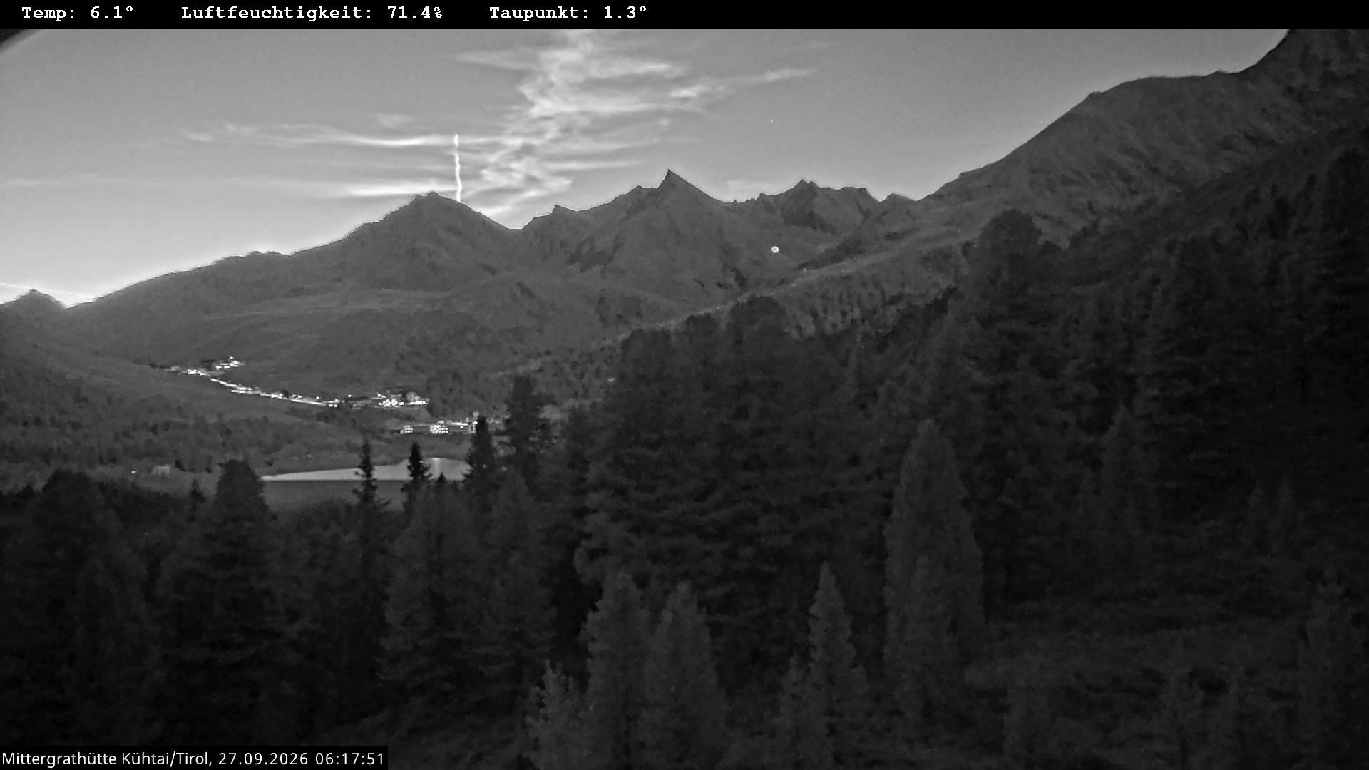 Archiv Foto Webcam Mittergrathütte in Tirol