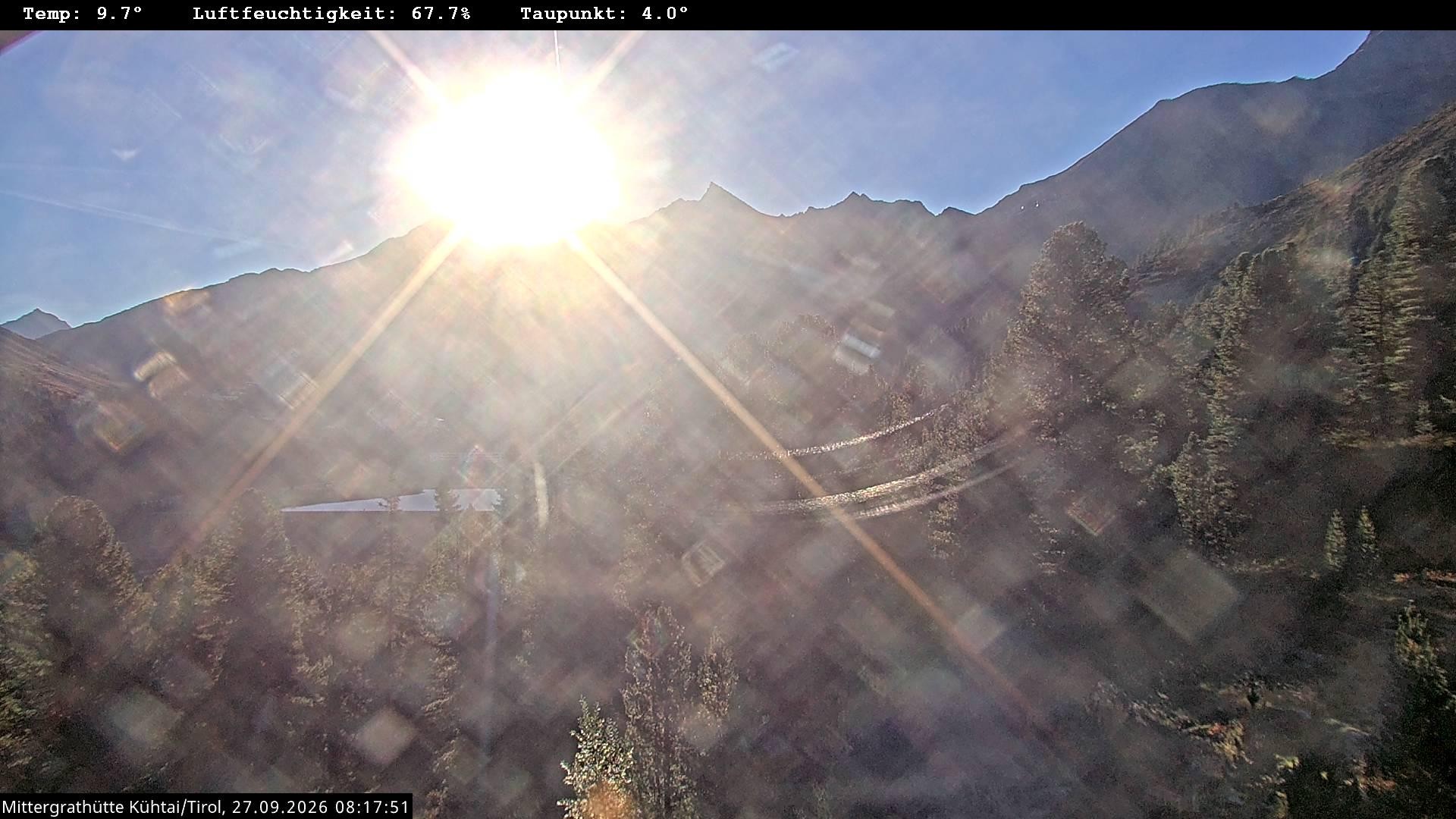 Archiv Foto Webcam Mittergrathütte in Tirol