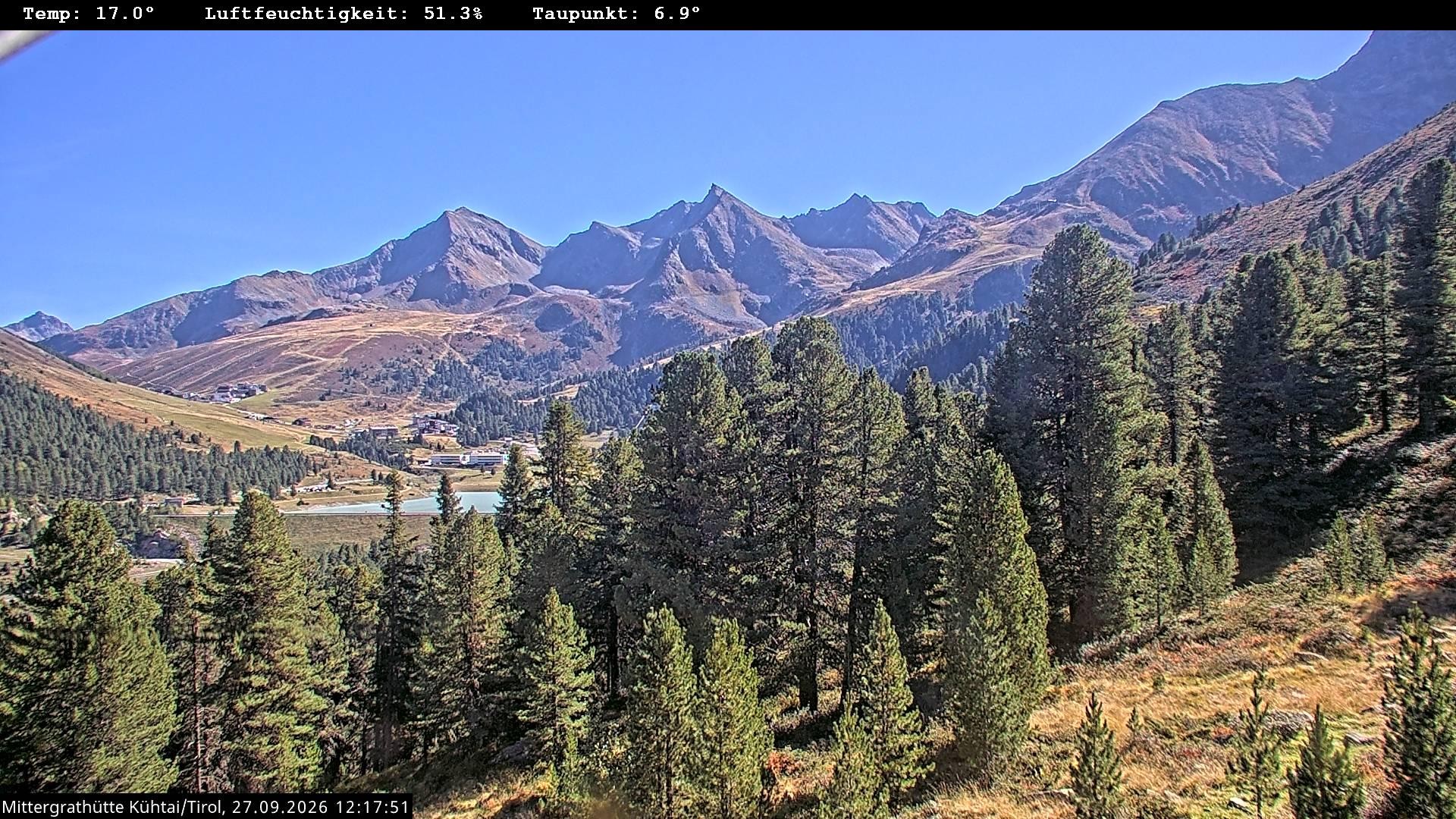 Archiv Foto Webcam Mittergrathütte in Tirol
