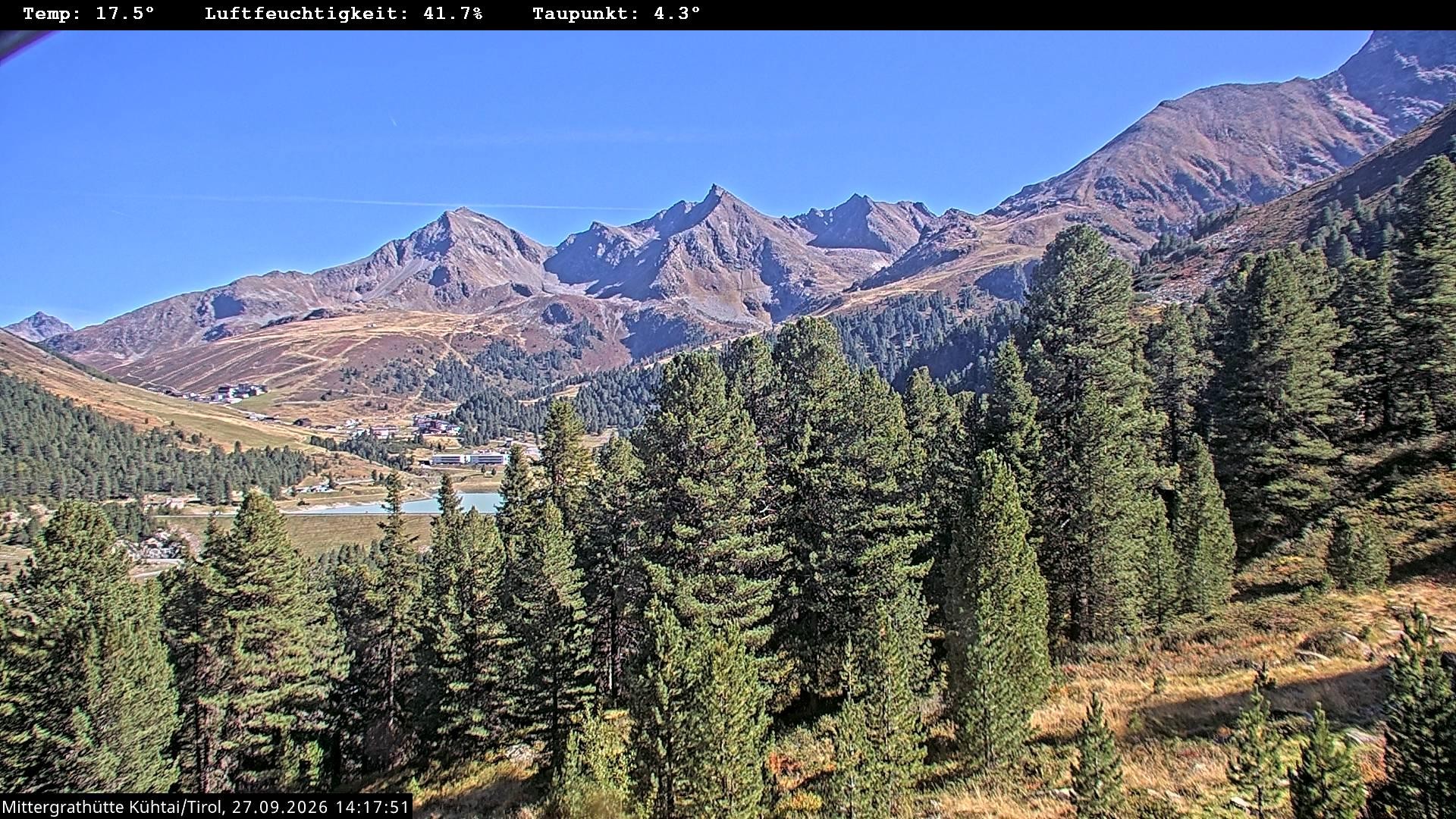Archiv Foto Webcam Mittergrathütte in Tirol