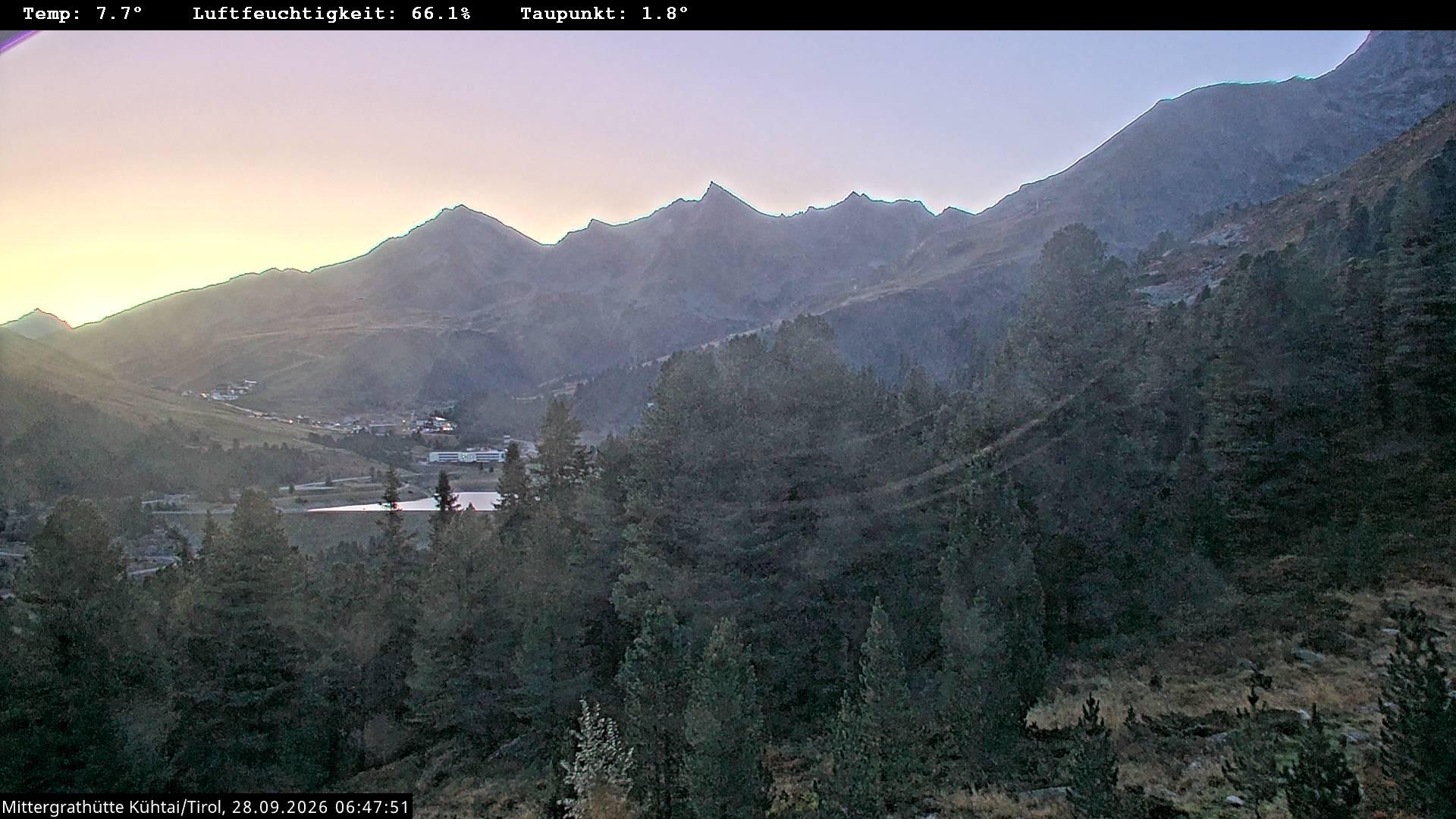 Archiv Foto Webcam Mittergrathütte in Tirol