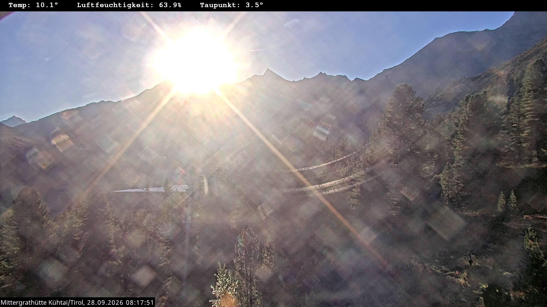 Archiv Foto Webcam Mittergrathütte in Tirol
