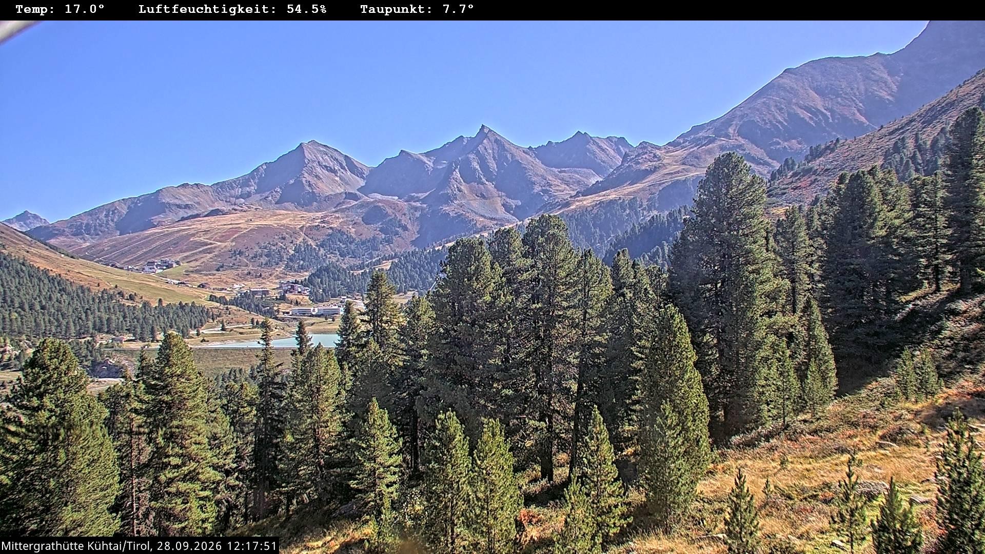 Archiv Foto Webcam Mittergrathütte in Tirol
