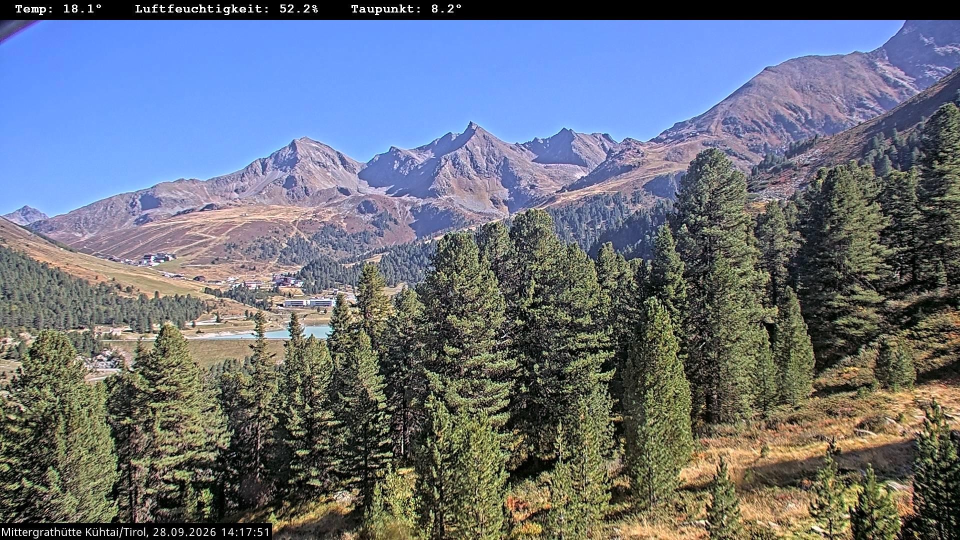 Archiv Foto Webcam Mittergrathütte in Tirol
