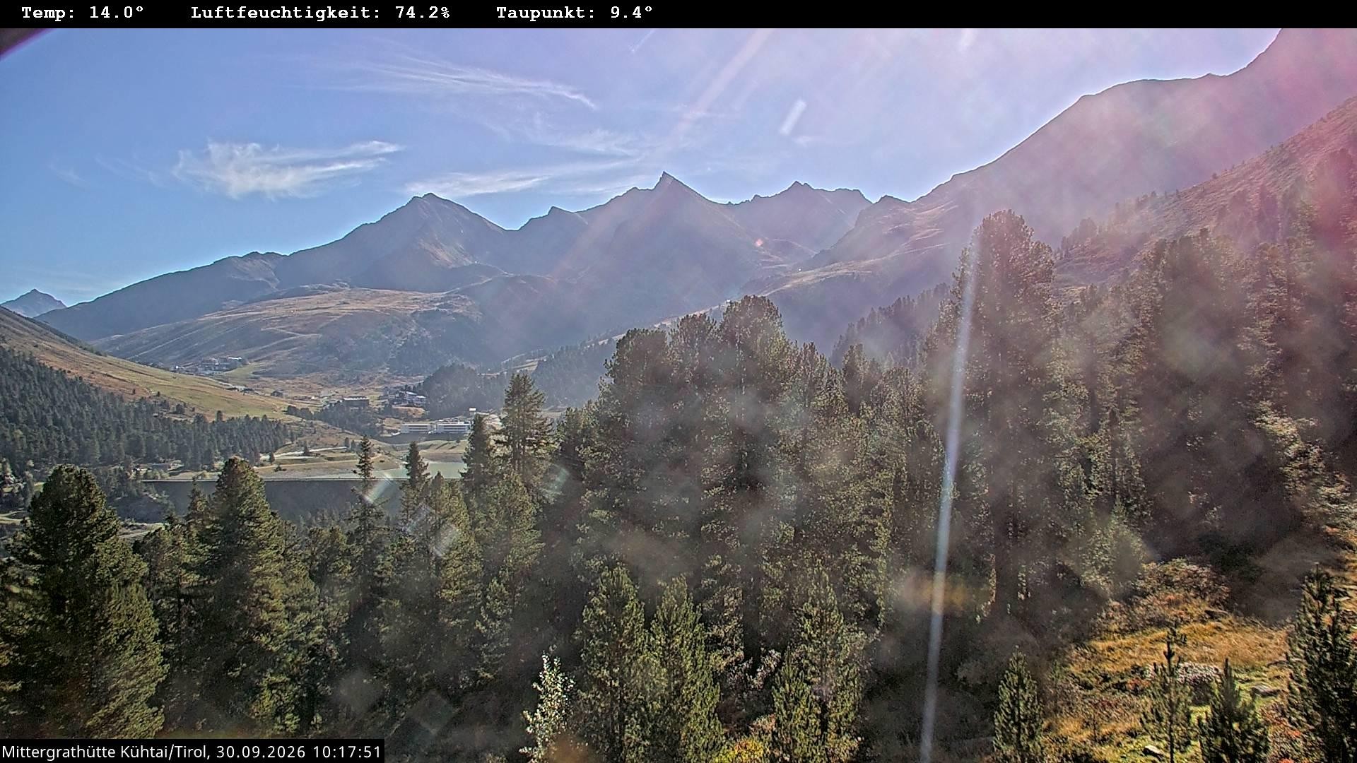 Archiv Foto Webcam Mittergrathütte in Tirol