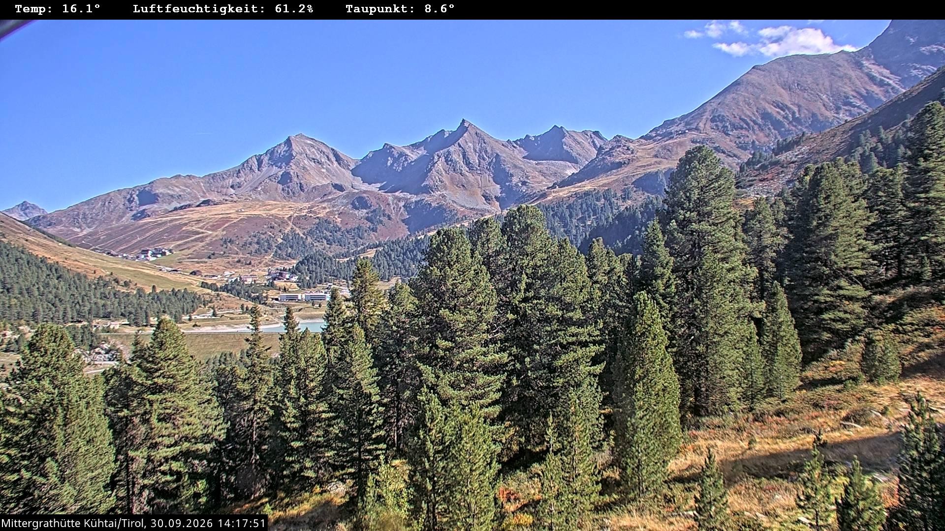 Archiv Foto Webcam Mittergrathütte in Tirol