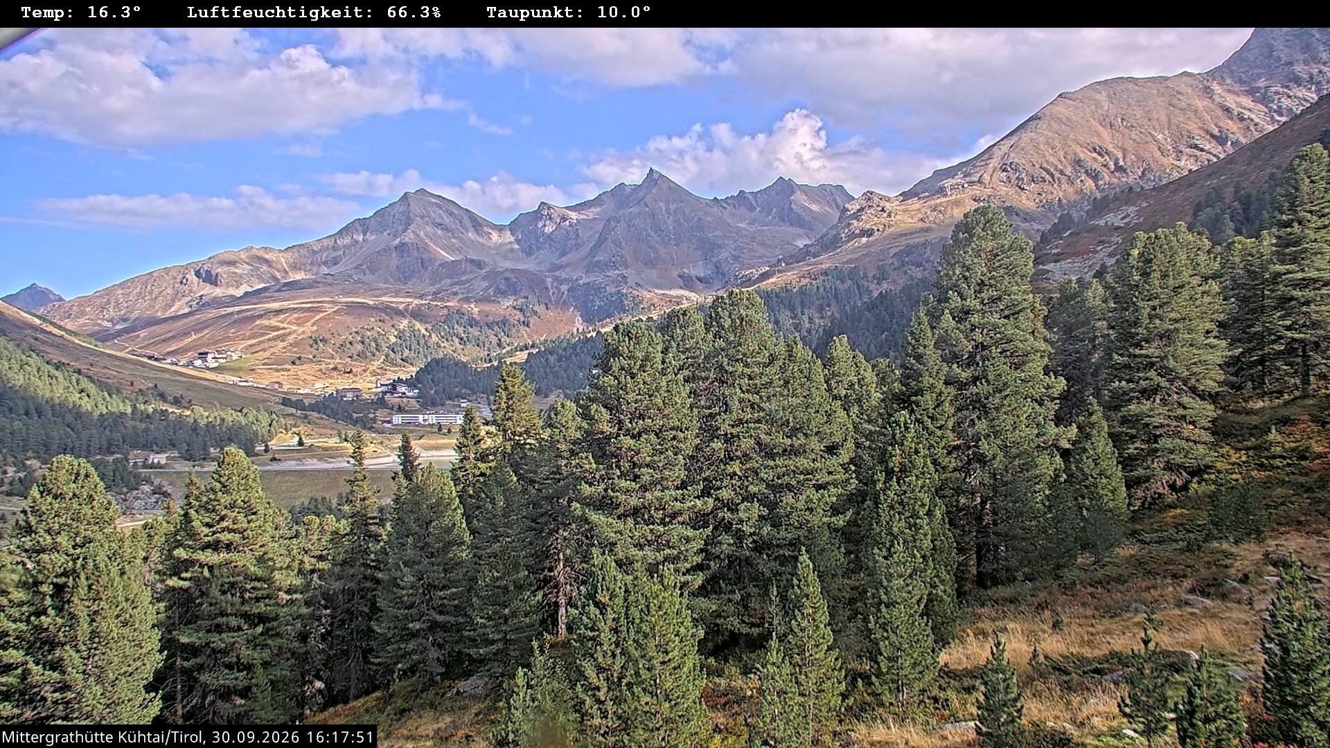 Archiv Foto Webcam Mittergrathütte in Tirol