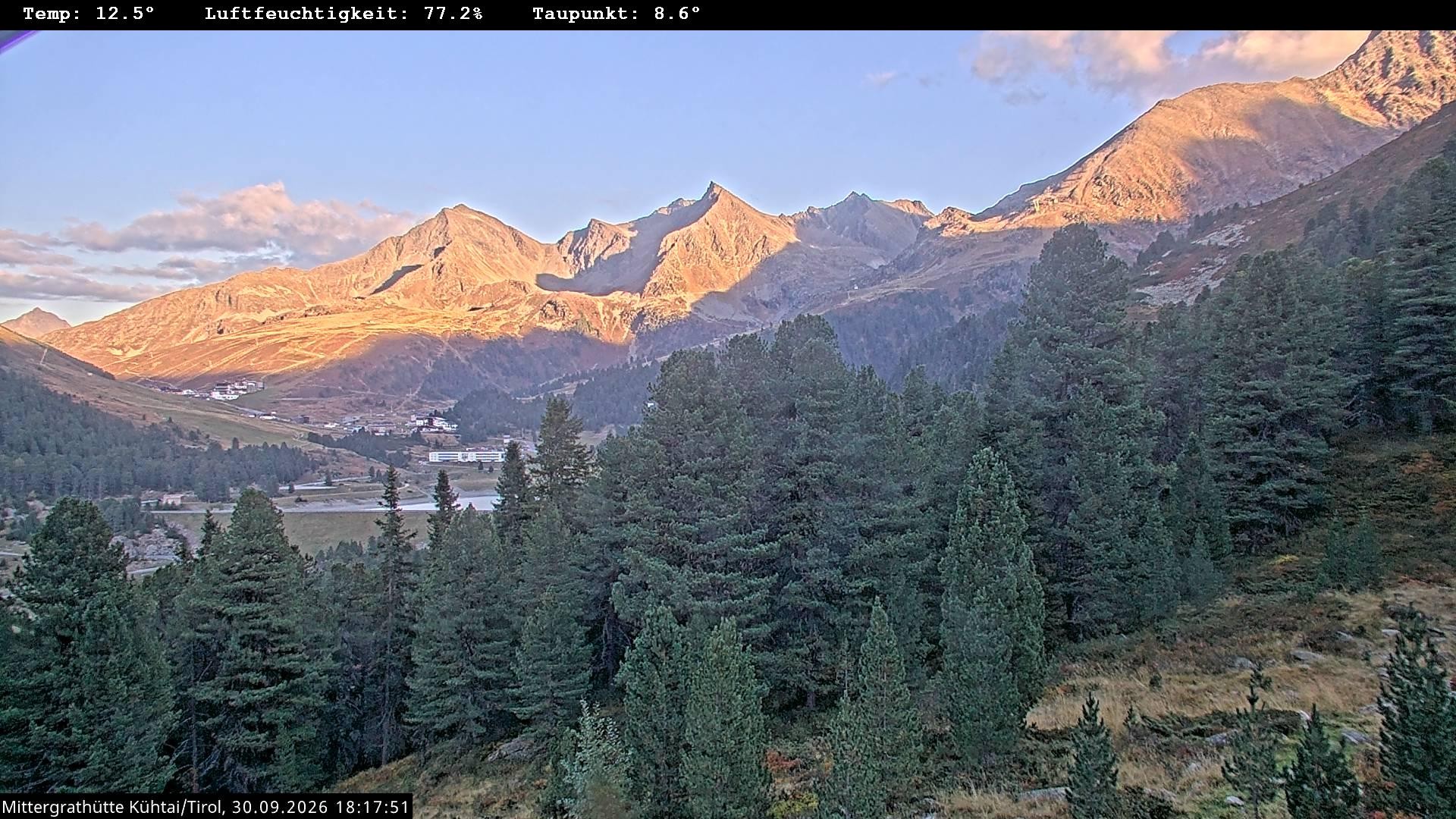 Archiv Foto Webcam Mittergrathütte in Tirol