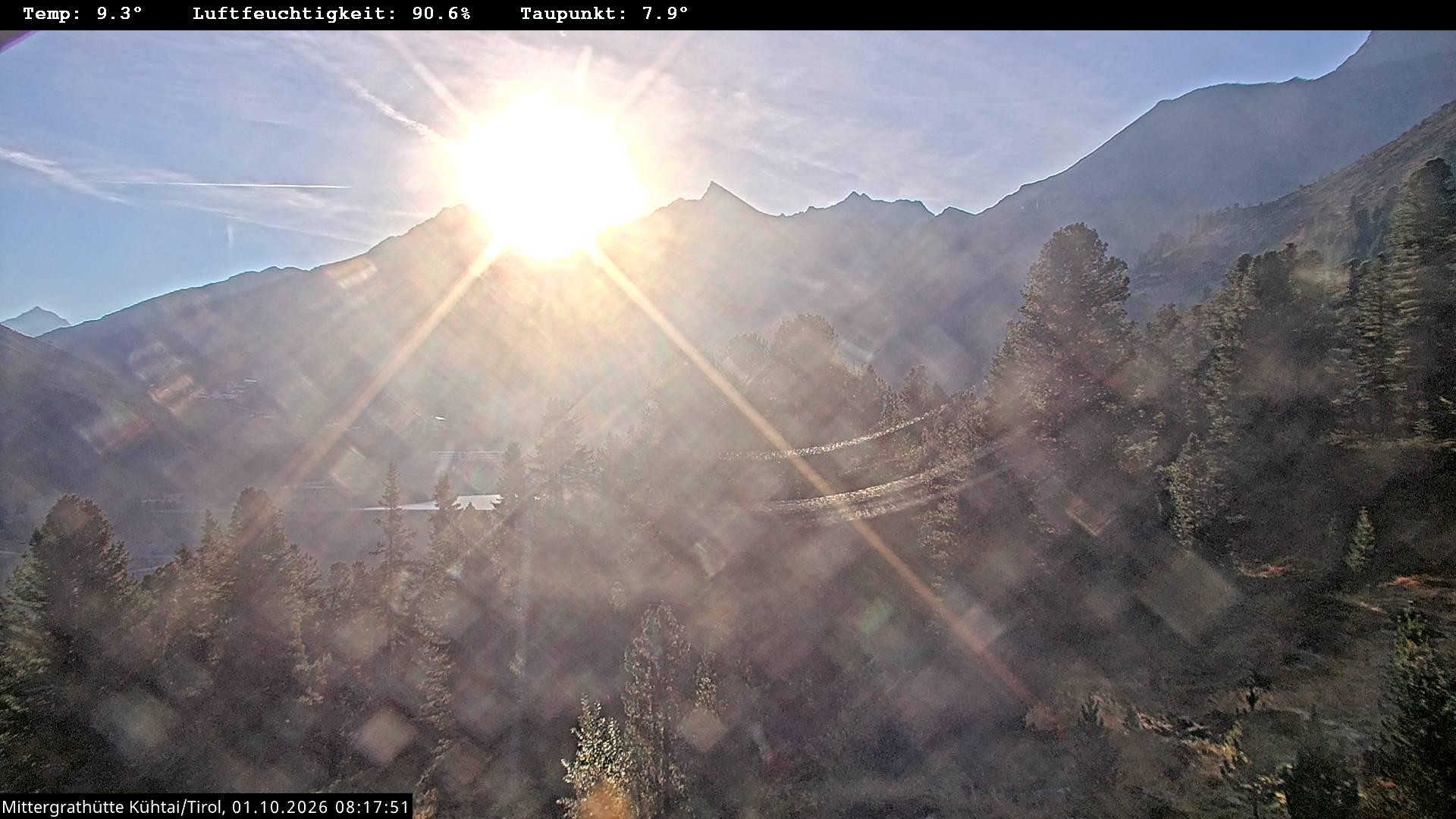 Archiv Foto Webcam Mittergrathütte in Tirol