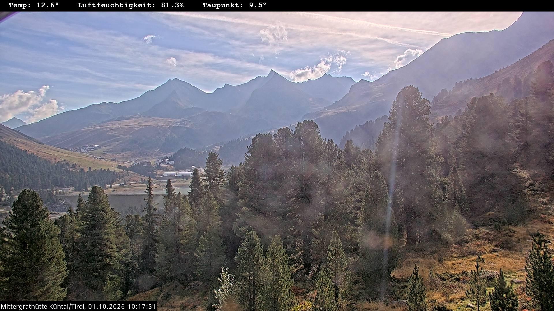 Archiv Foto Webcam Mittergrathütte in Tirol