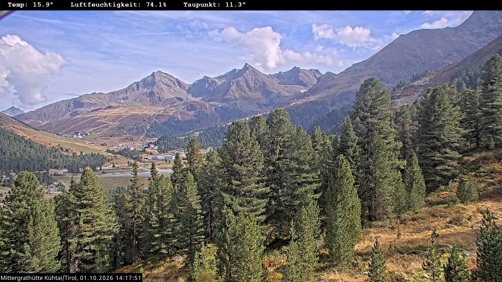 Archiv Foto Webcam Mittergrathütte in Tirol