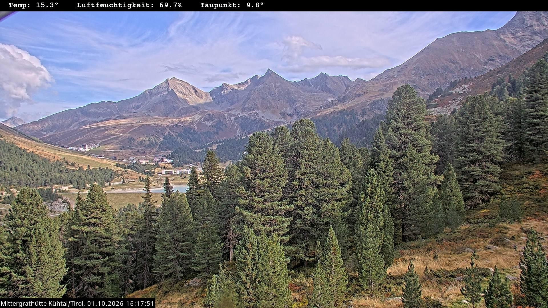 Archiv Foto Webcam Mittergrathütte in Tirol