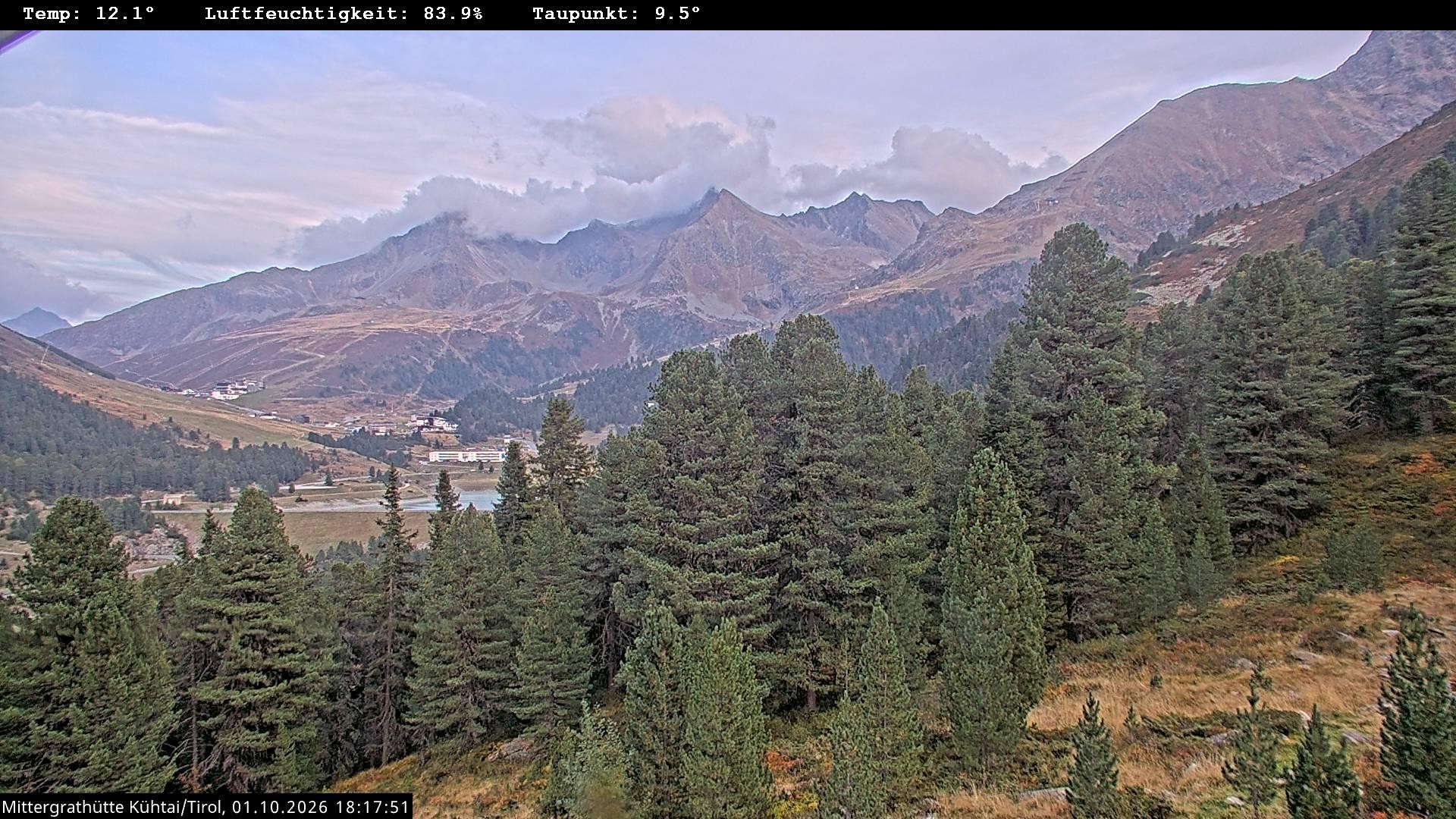 Archiv Foto Webcam Mittergrathütte in Tirol