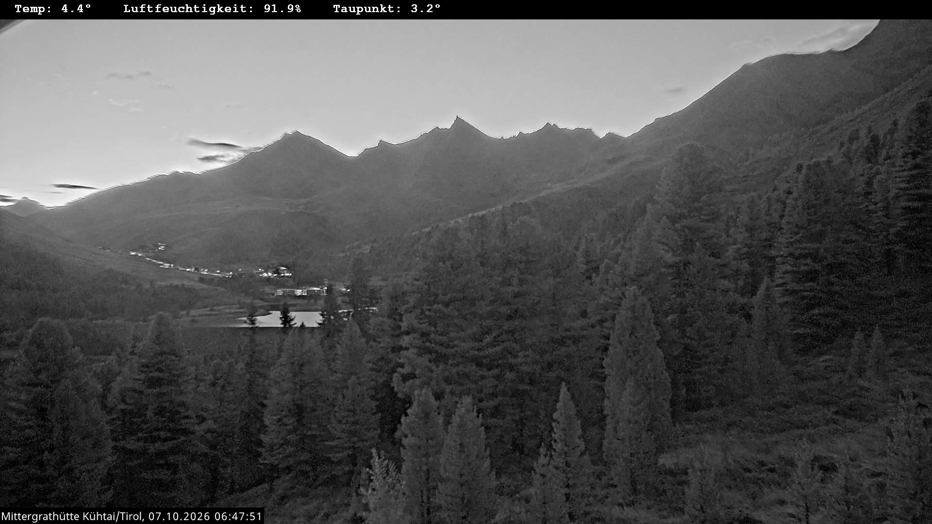 Archiv Foto Webcam Mittergrathütte in Tirol