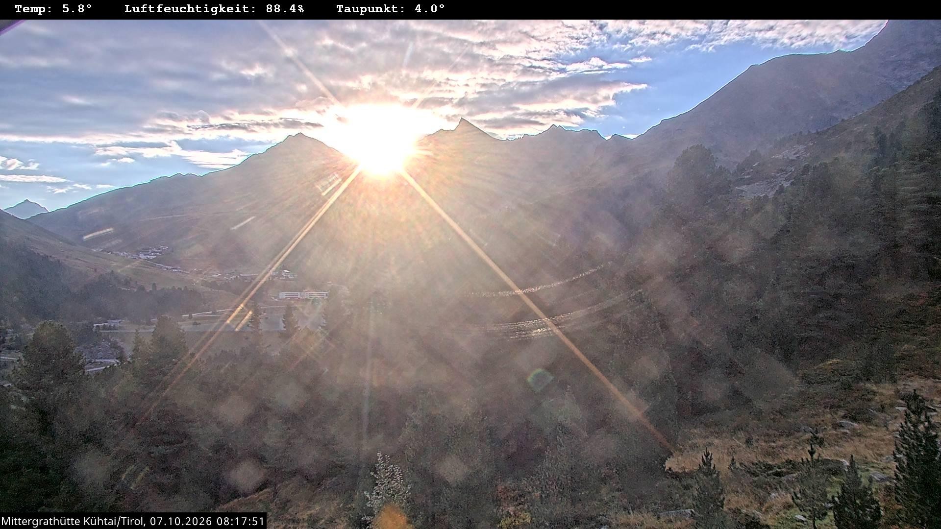 Archiv Foto Webcam Mittergrathütte in Tirol