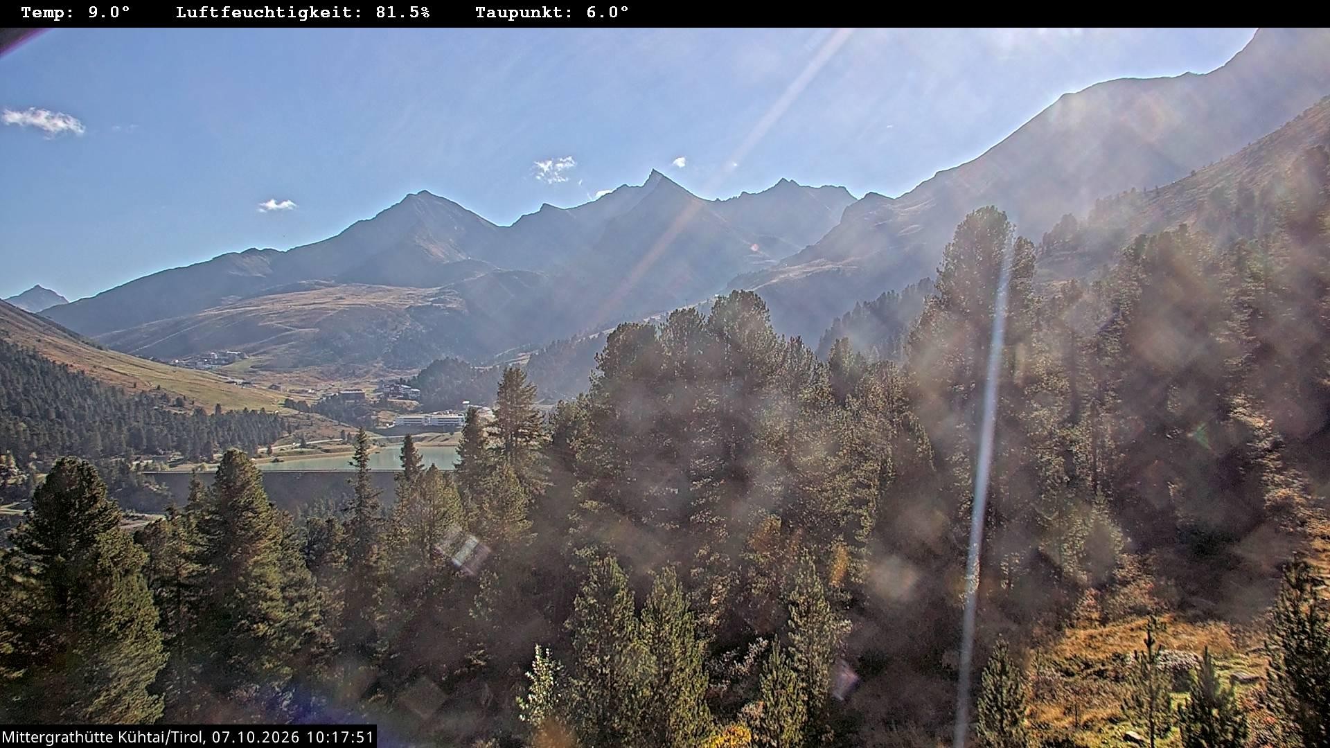 Archiv Foto Webcam Mittergrathütte in Tirol