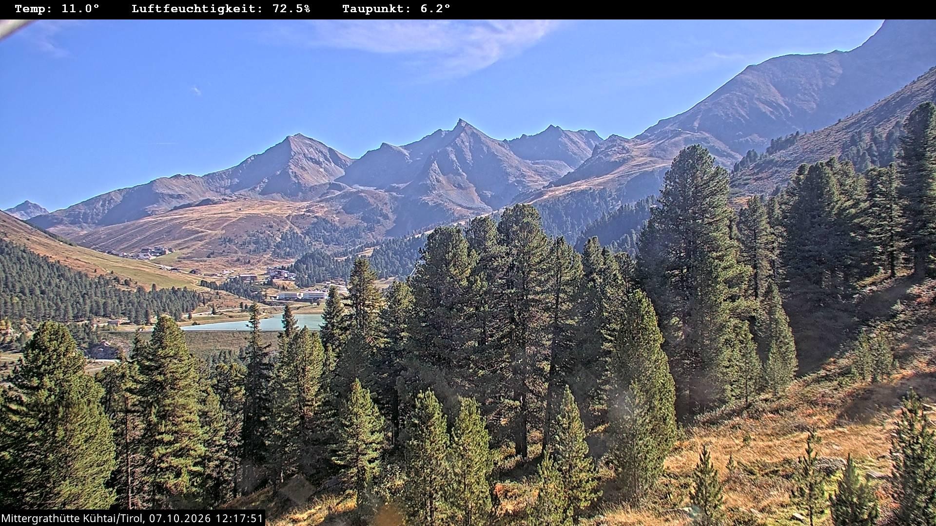 Archiv Foto Webcam Mittergrathütte in Tirol