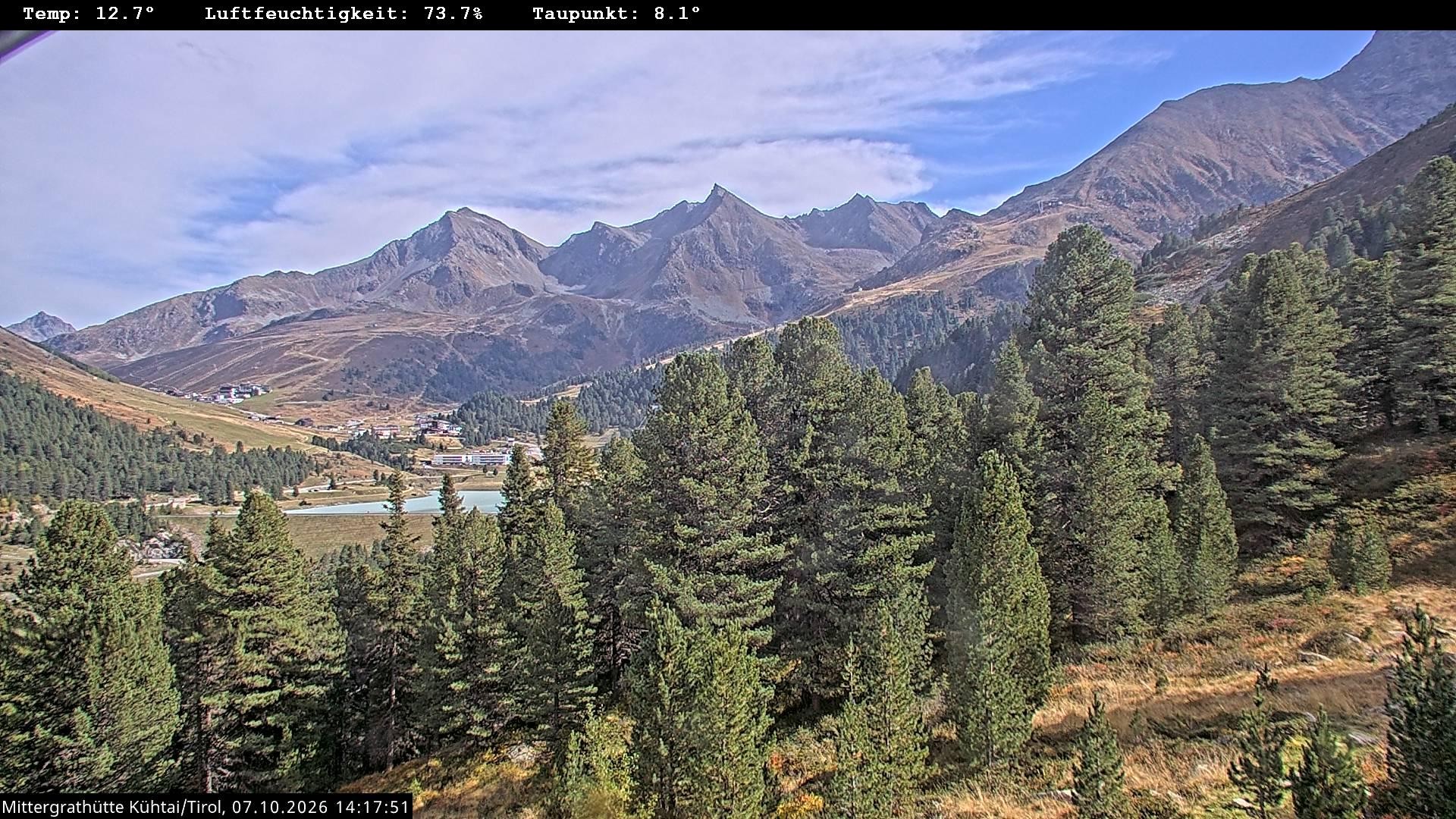 Archiv Foto Webcam Mittergrathütte in Tirol