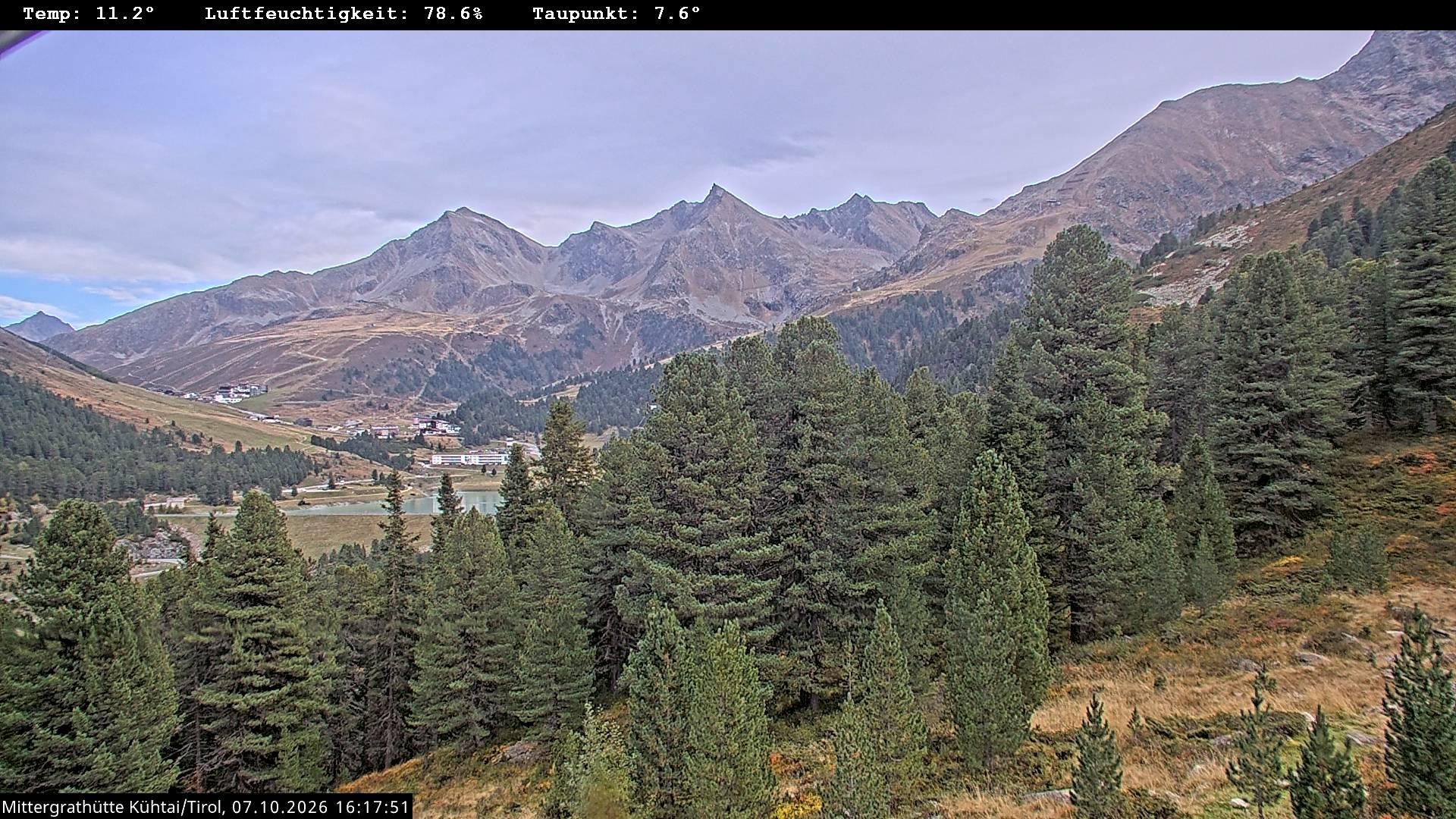 Archiv Foto Webcam Mittergrathütte in Tirol