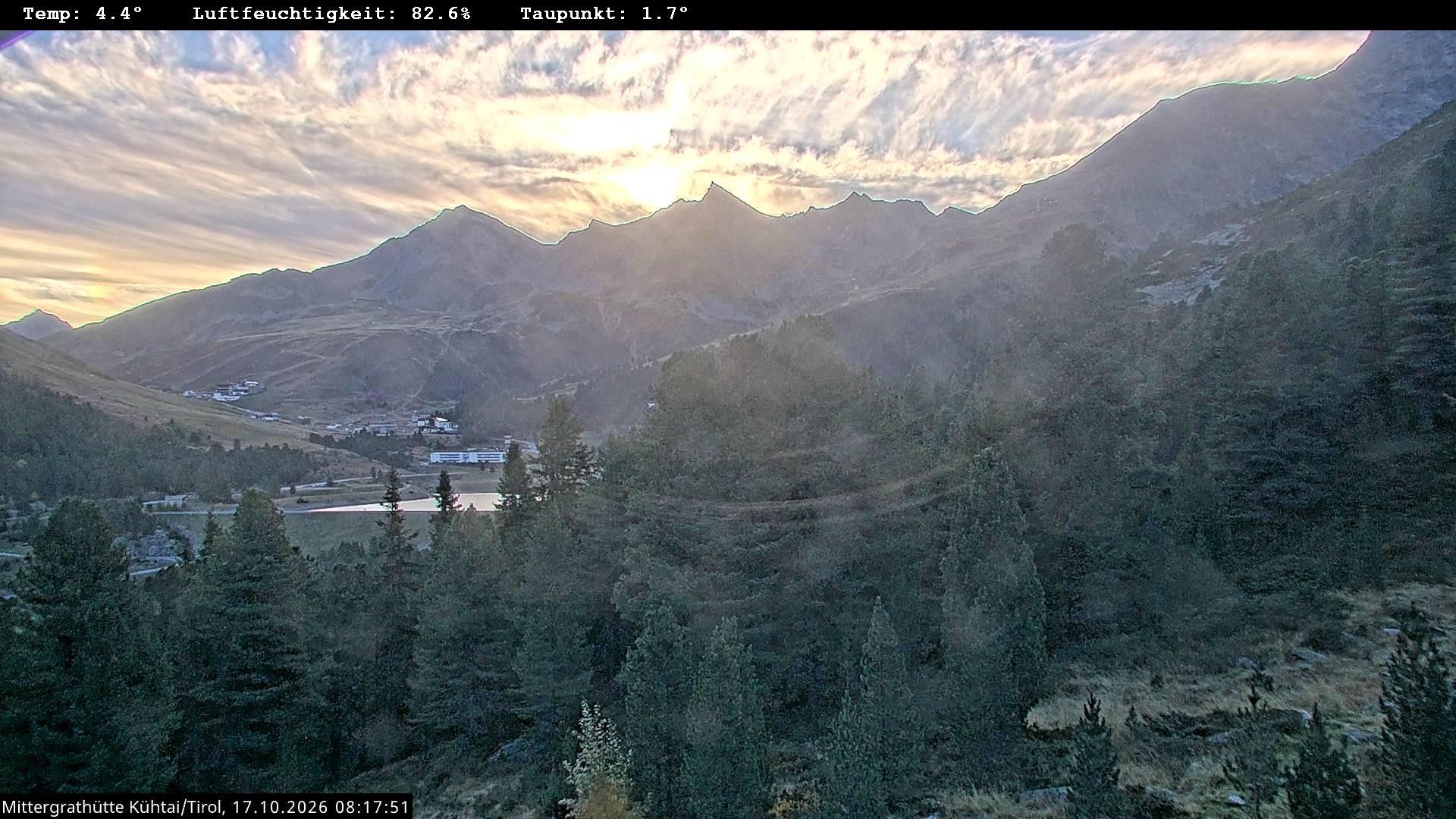 Archiv Foto Webcam Mittergrathütte in Tirol