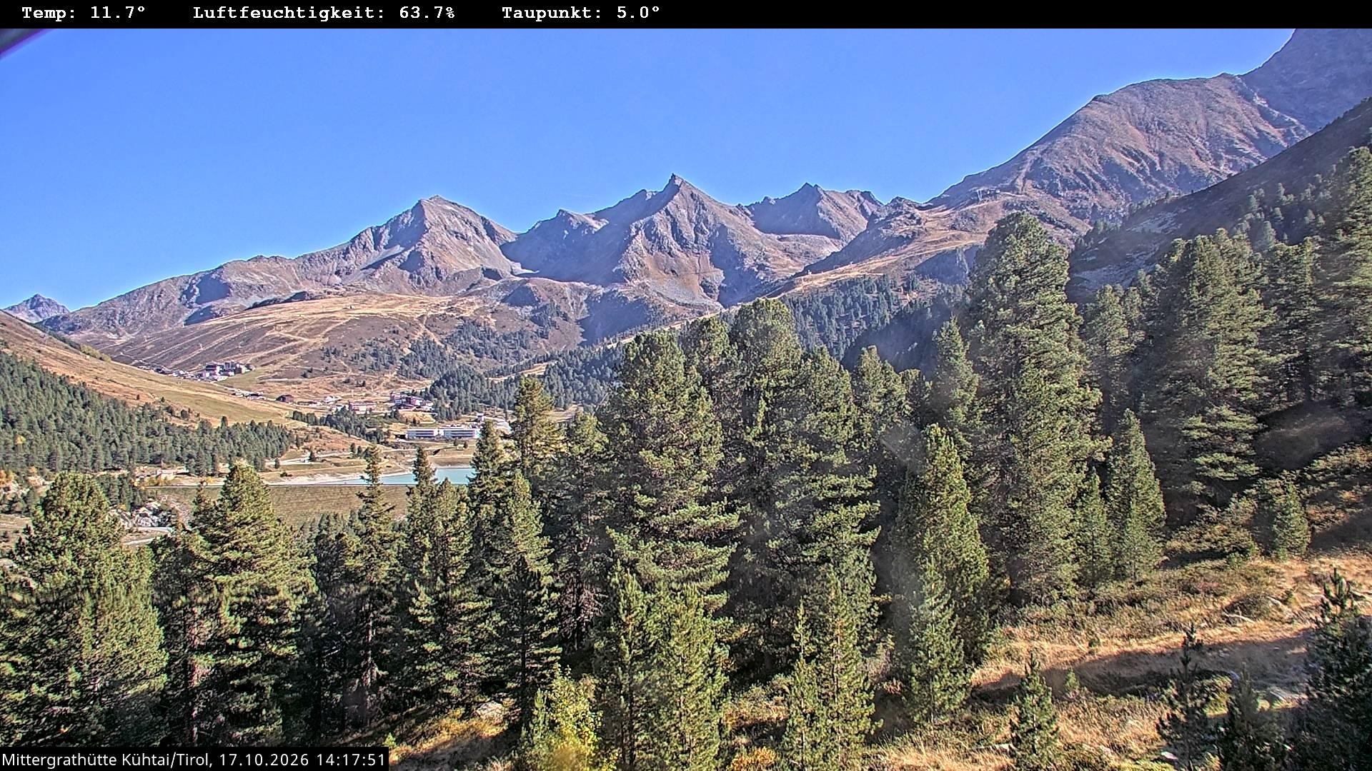 Archiv Foto Webcam Mittergrathütte in Tirol