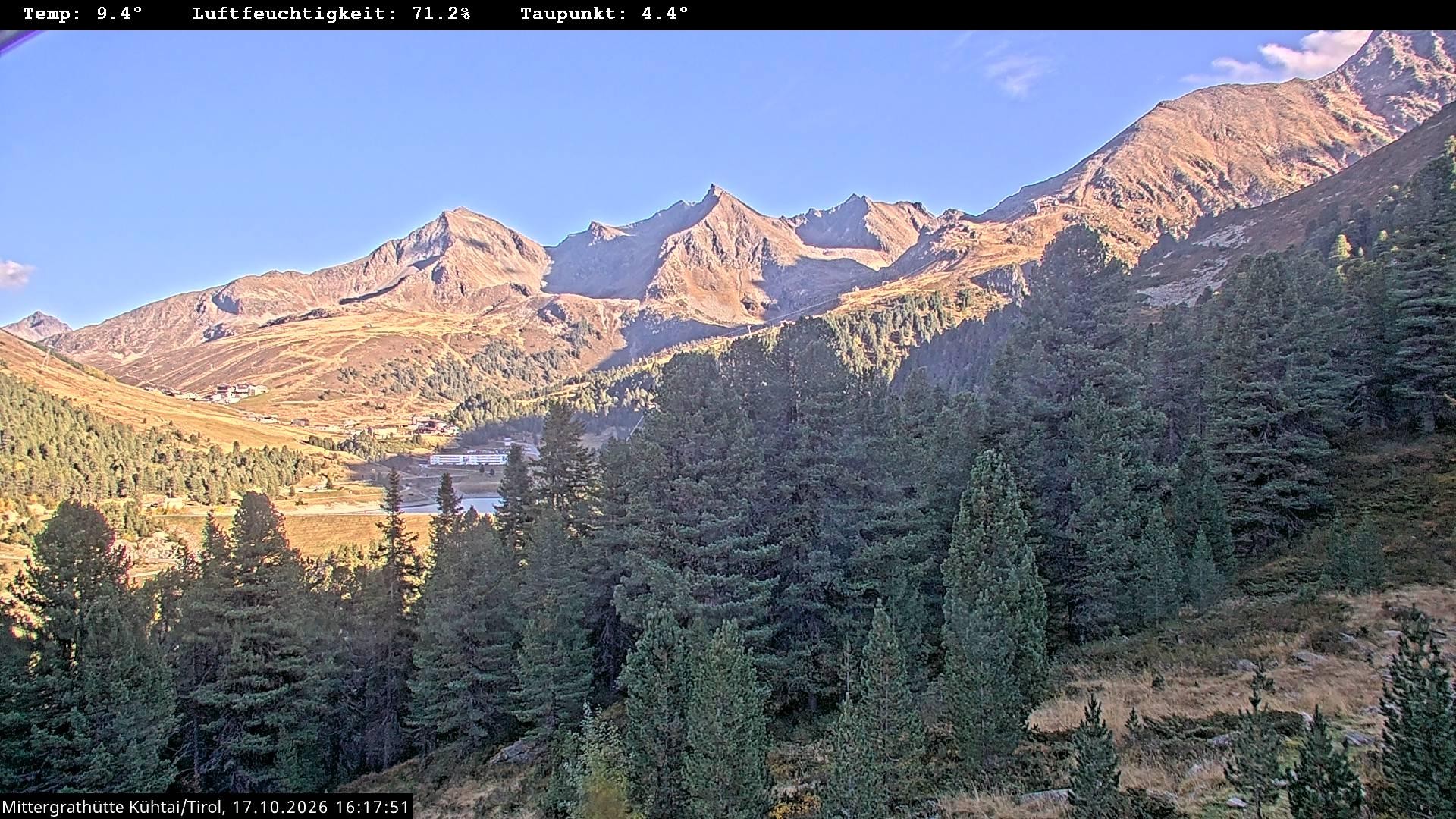 Archiv Foto Webcam Mittergrathütte in Tirol