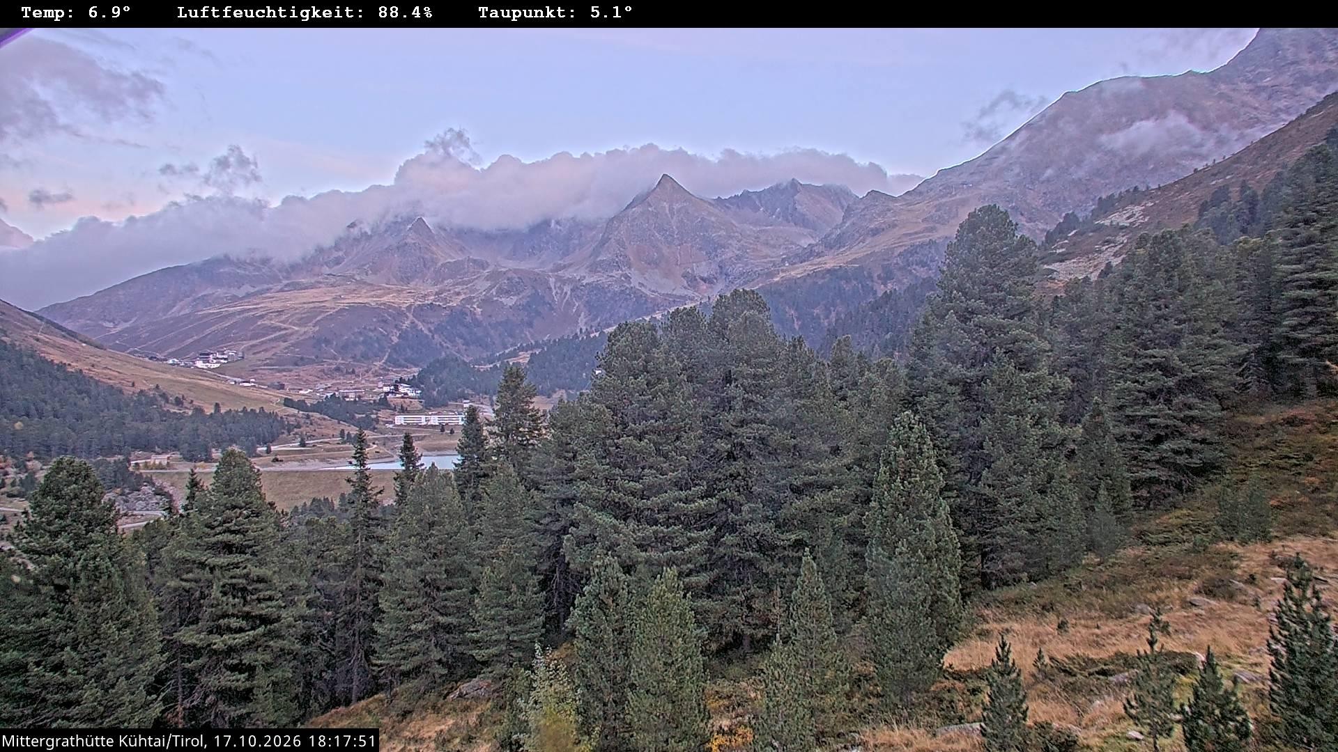 Archiv Foto Webcam Mittergrathütte in Tirol