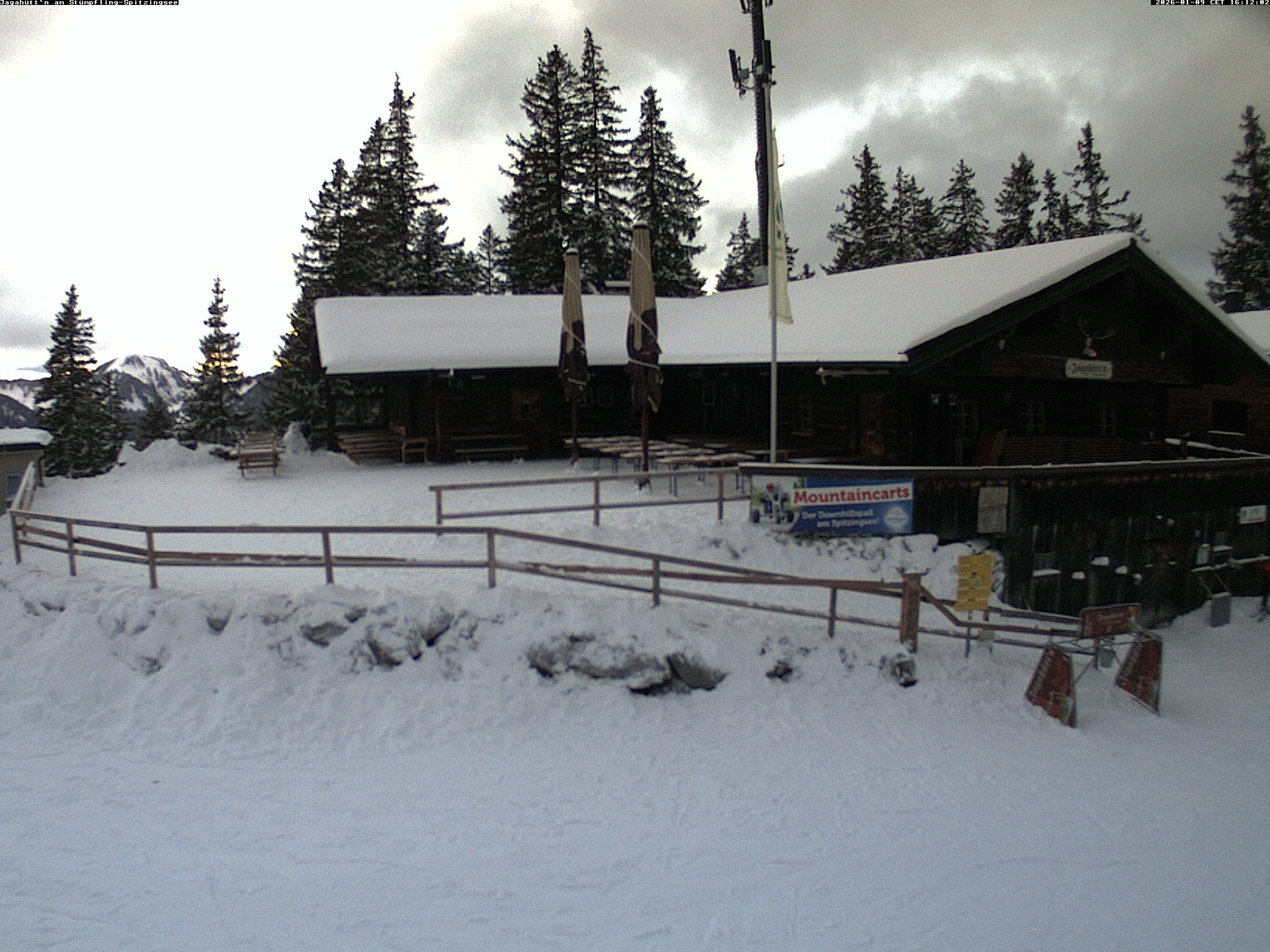 Archiv Foto Webcam Berghütte "Jagahüttn" auf dem Stümpfling