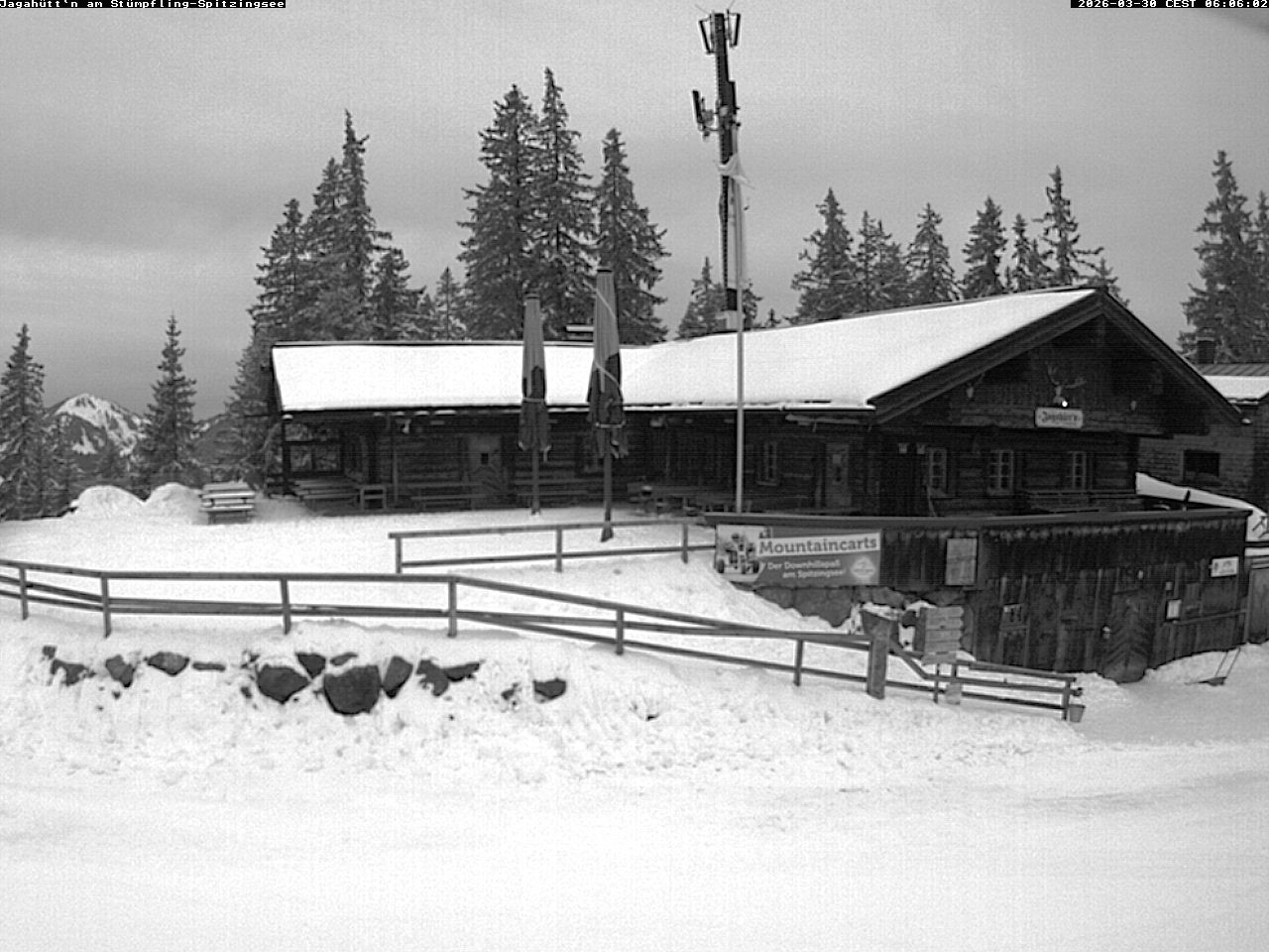 Archiv Foto Webcam Berghütte "Jagahüttn" auf dem Stümpfling