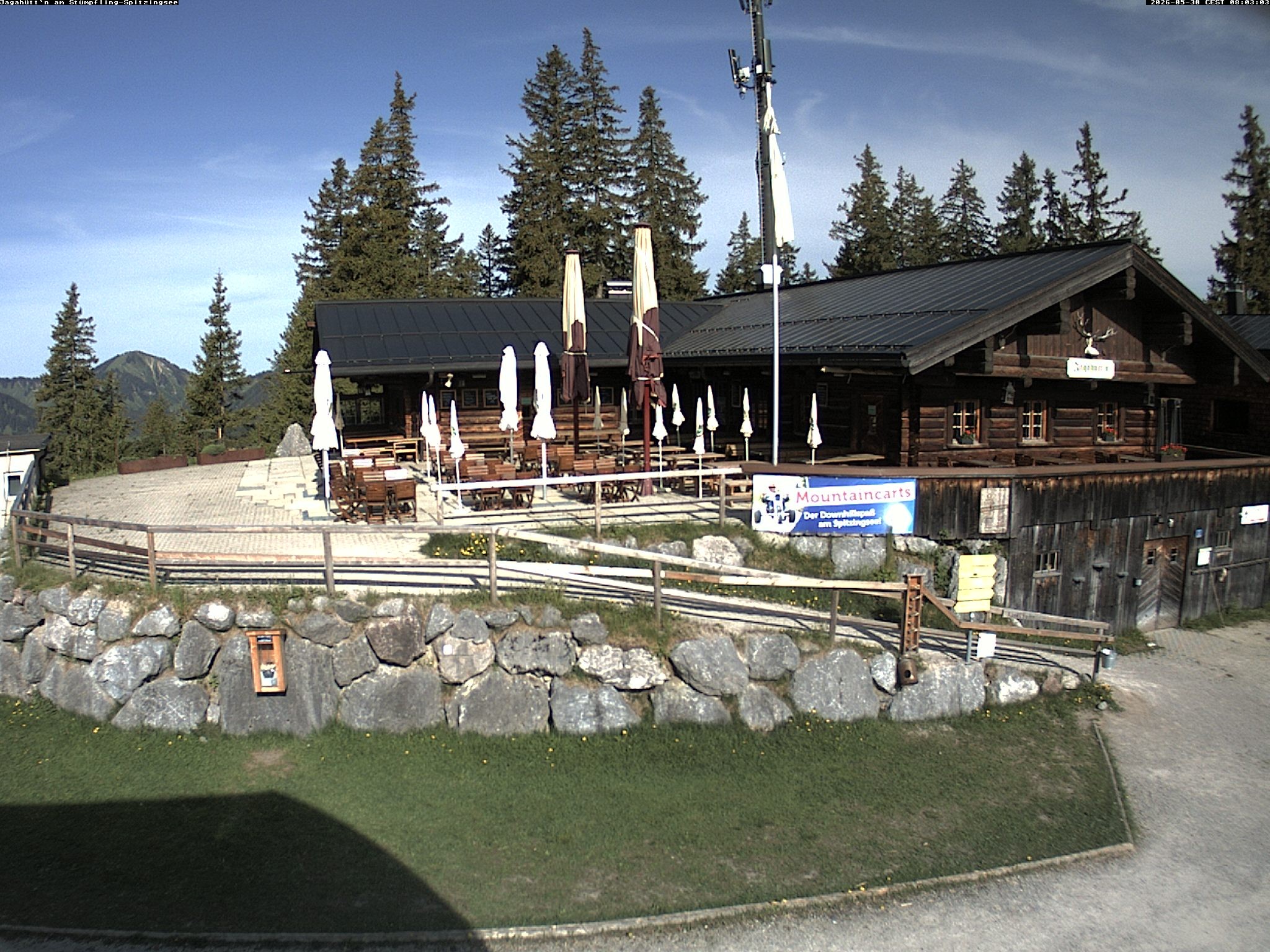 Archiv Foto Webcam Berghütte "Jagahüttn" auf dem Stümpfling