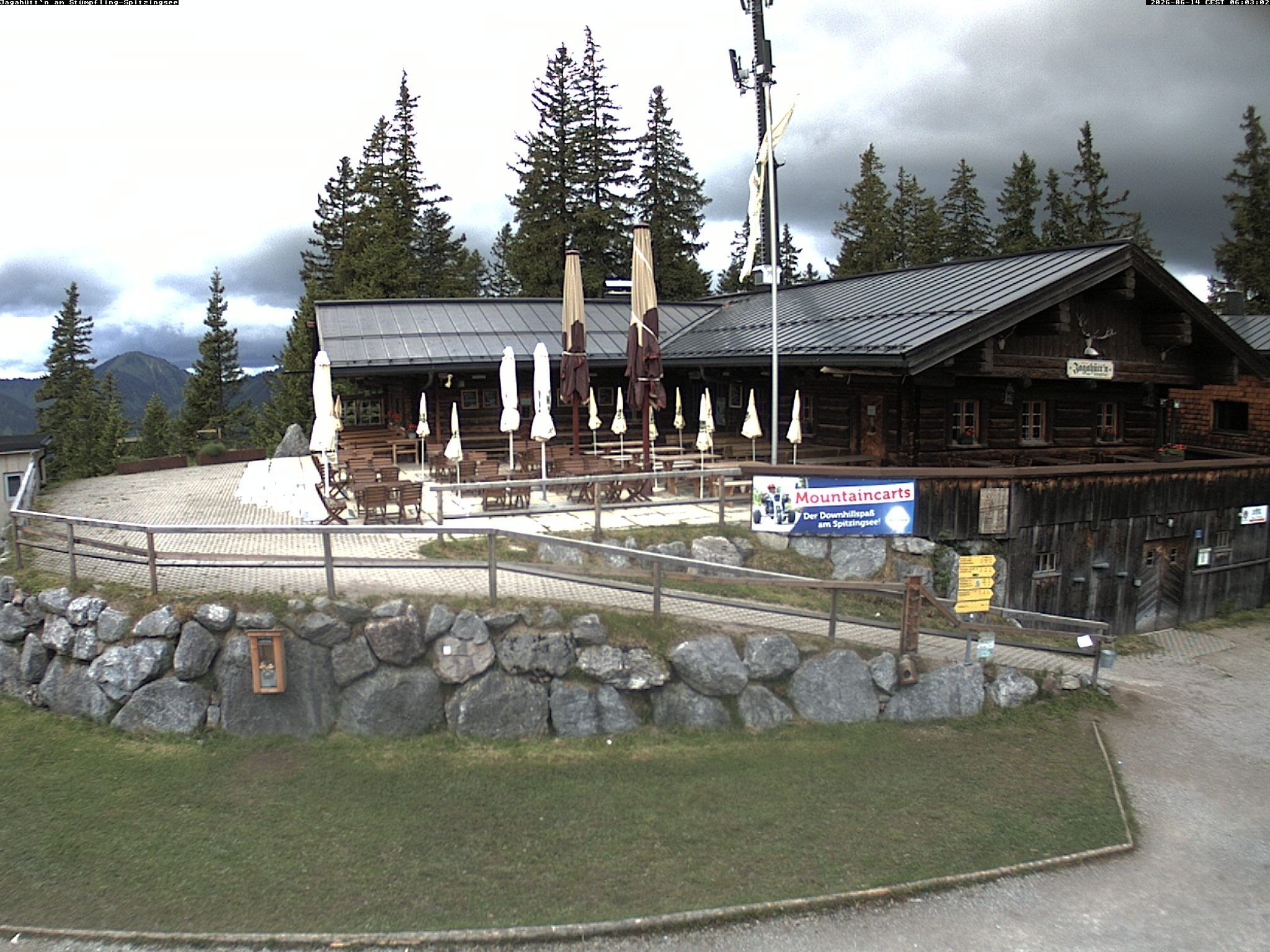 Archiv Foto Webcam Berghütte "Jagahüttn" auf dem Stümpfling