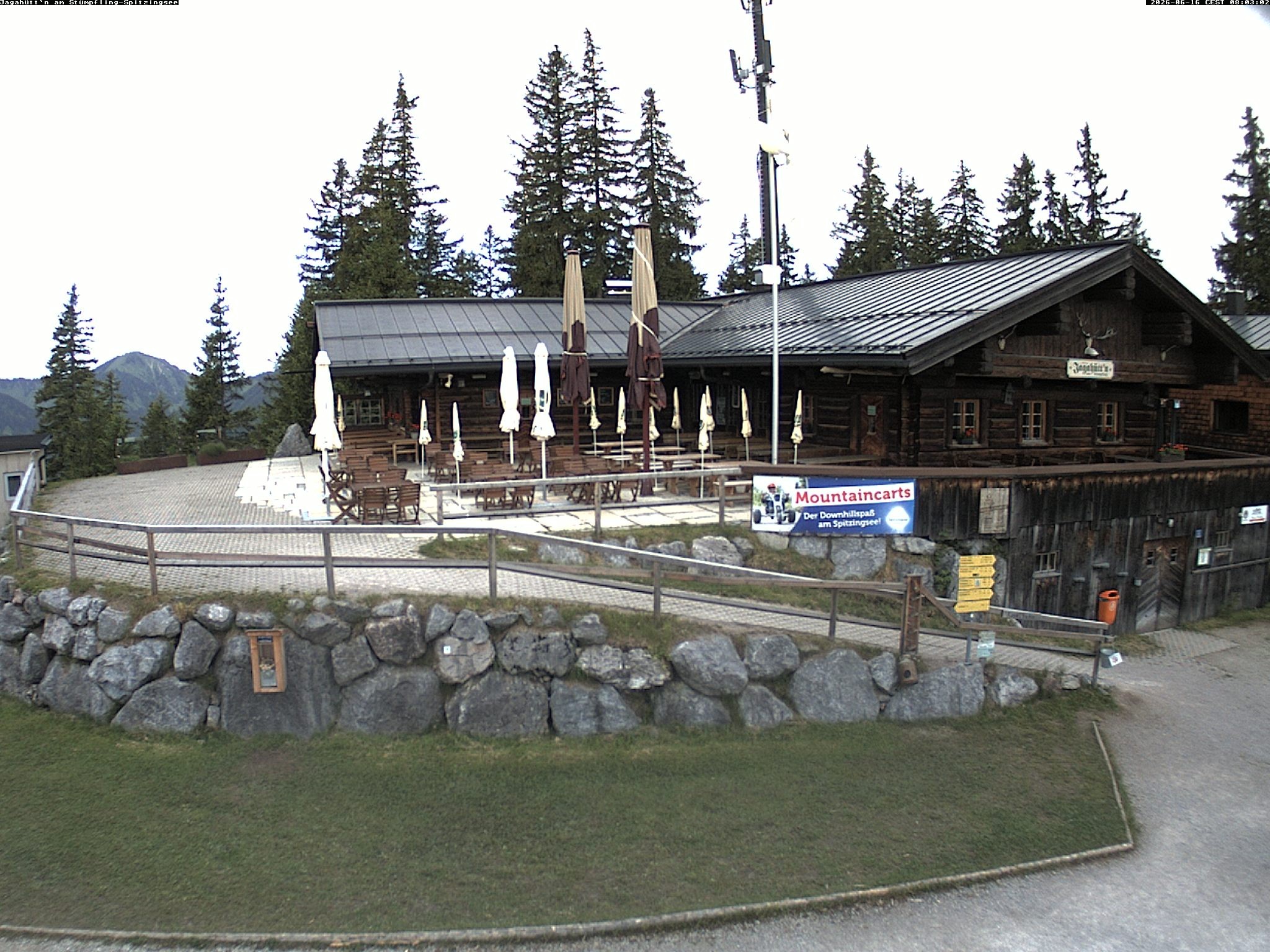 Archiv Foto Webcam Berghütte "Jagahüttn" auf dem Stümpfling