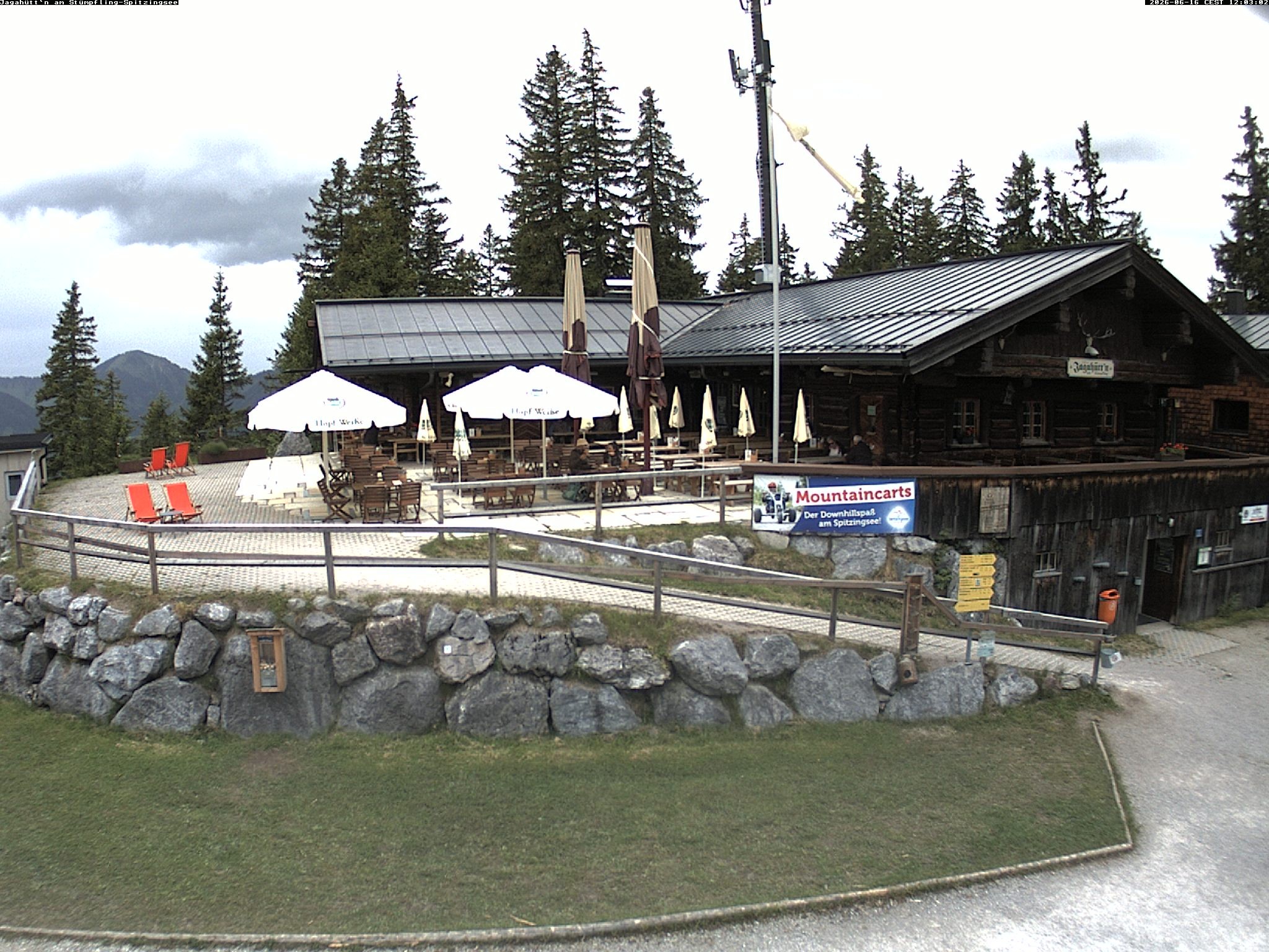 Archiv Foto Webcam Berghütte "Jagahüttn" auf dem Stümpfling