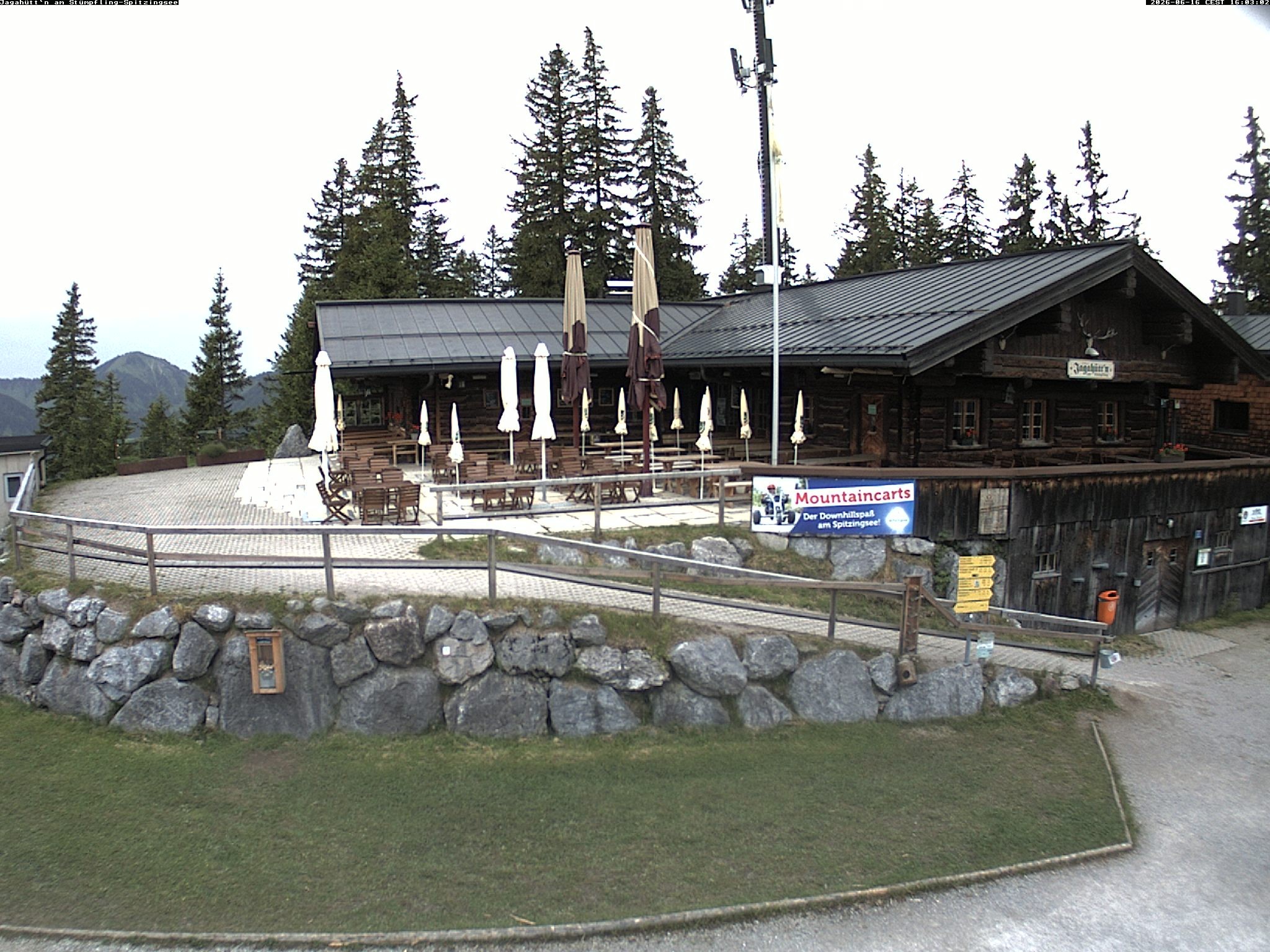 Archiv Foto Webcam Berghütte "Jagahüttn" auf dem Stümpfling
