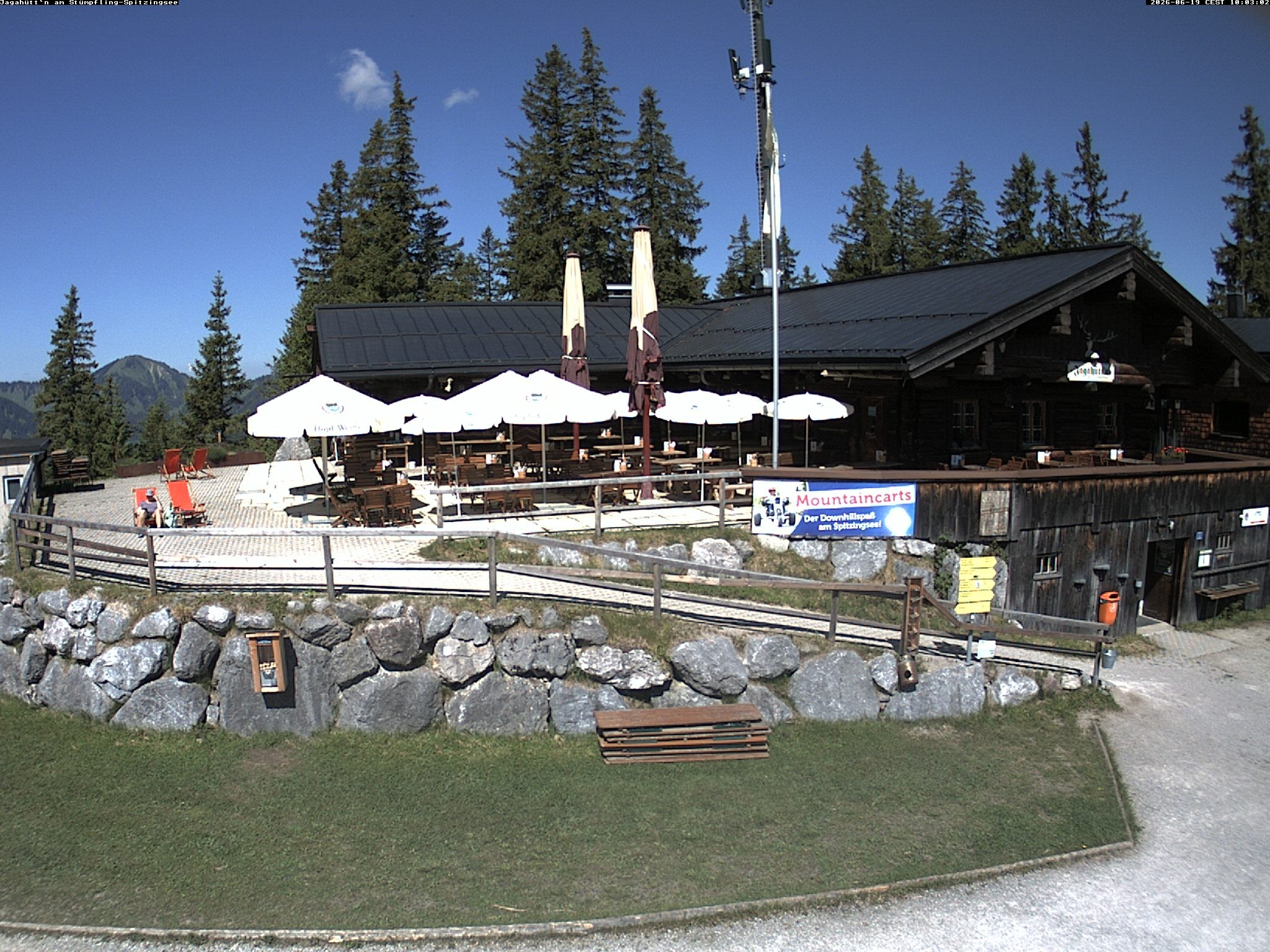Archiv Foto Webcam Berghütte "Jagahüttn" auf dem Stümpfling