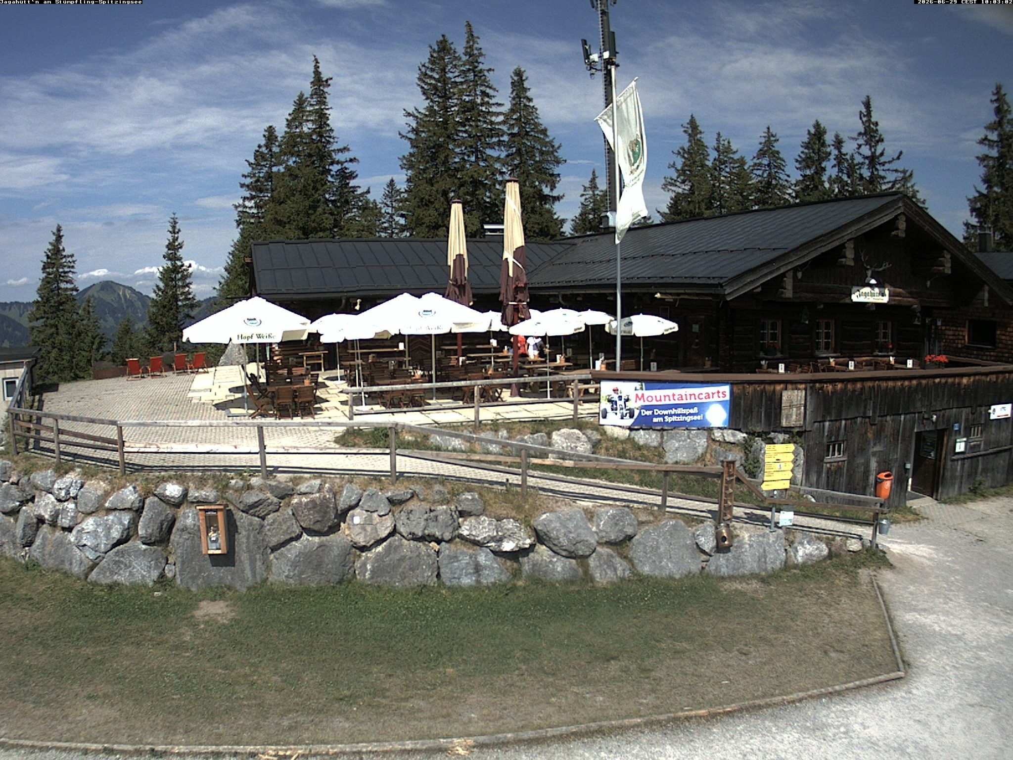 Archiv Foto Webcam Berghütte "Jagahüttn" auf dem Stümpfling