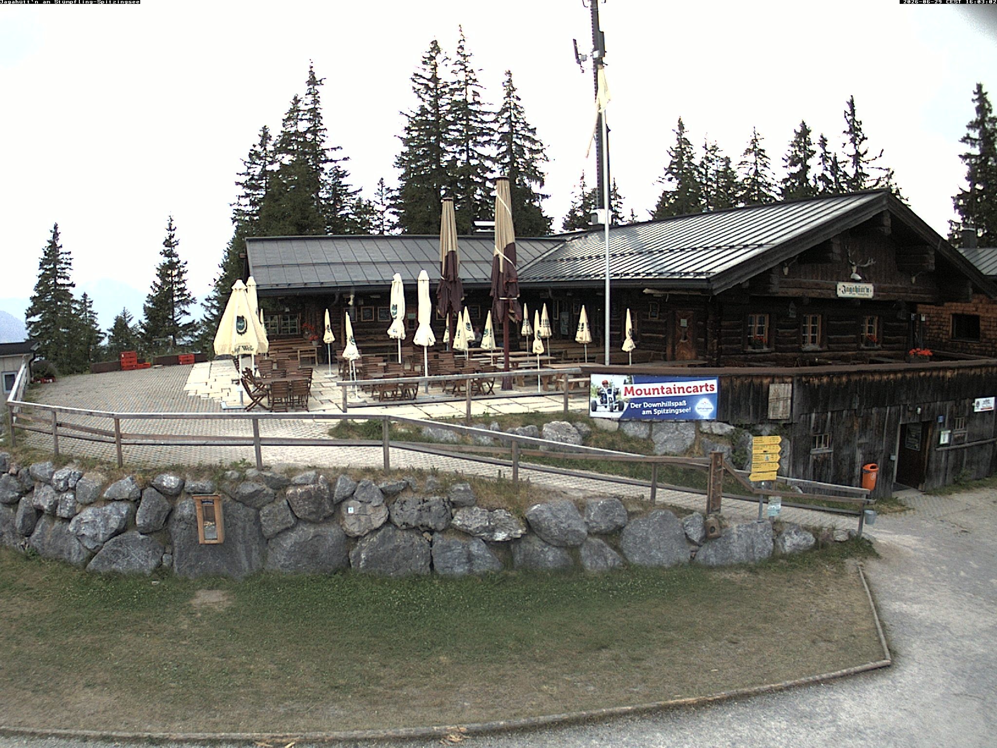 Archiv Foto Webcam Berghütte "Jagahüttn" auf dem Stümpfling