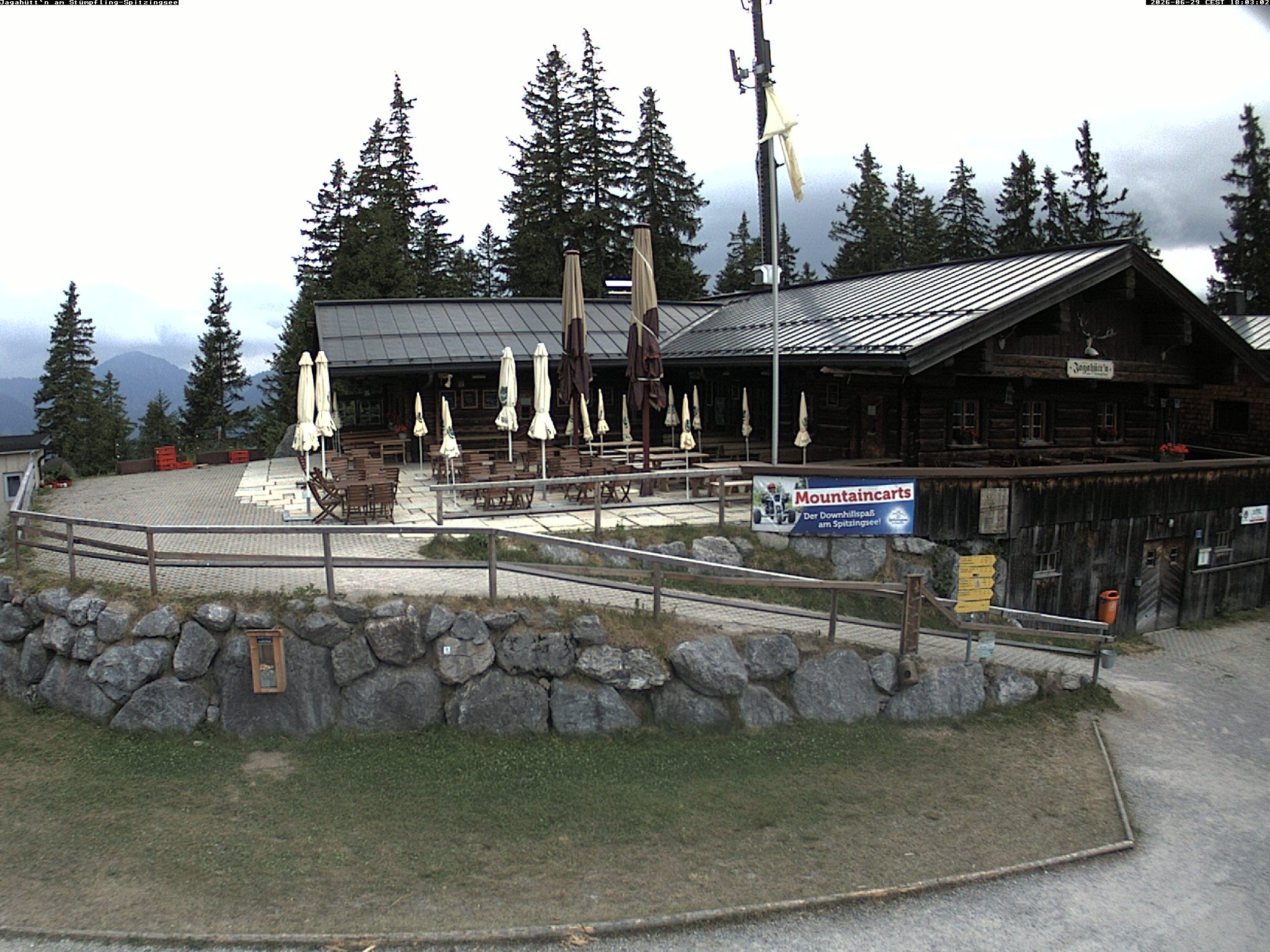 Archiv Foto Webcam Berghütte "Jagahüttn" auf dem Stümpfling