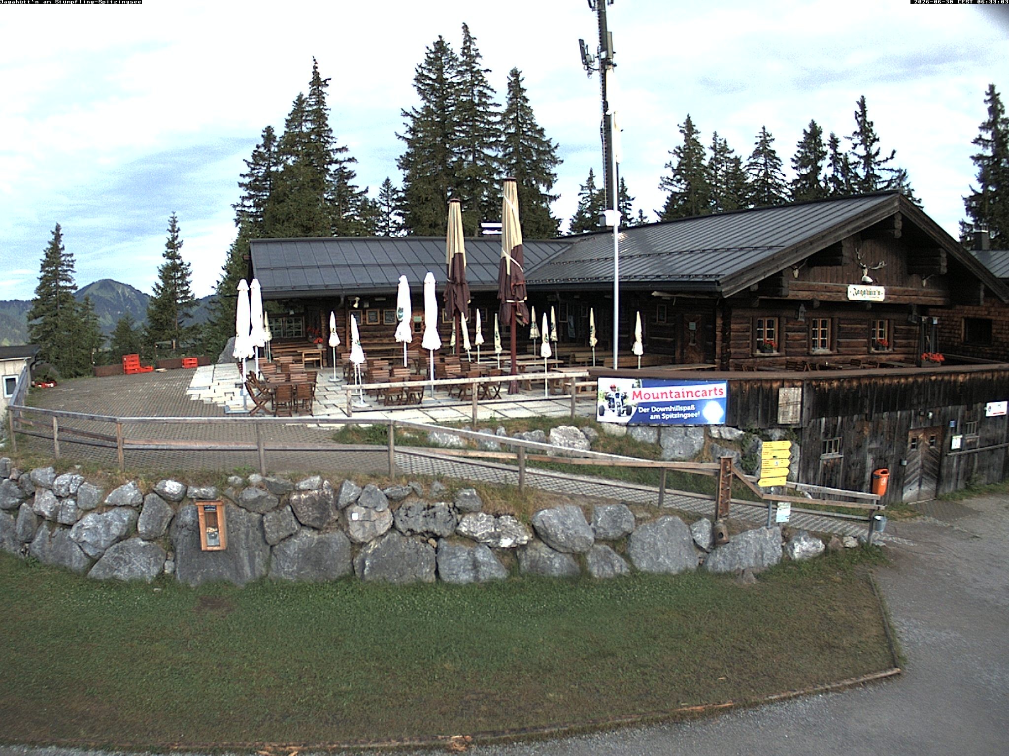 Archiv Foto Webcam Berghütte "Jagahüttn" auf dem Stümpfling
