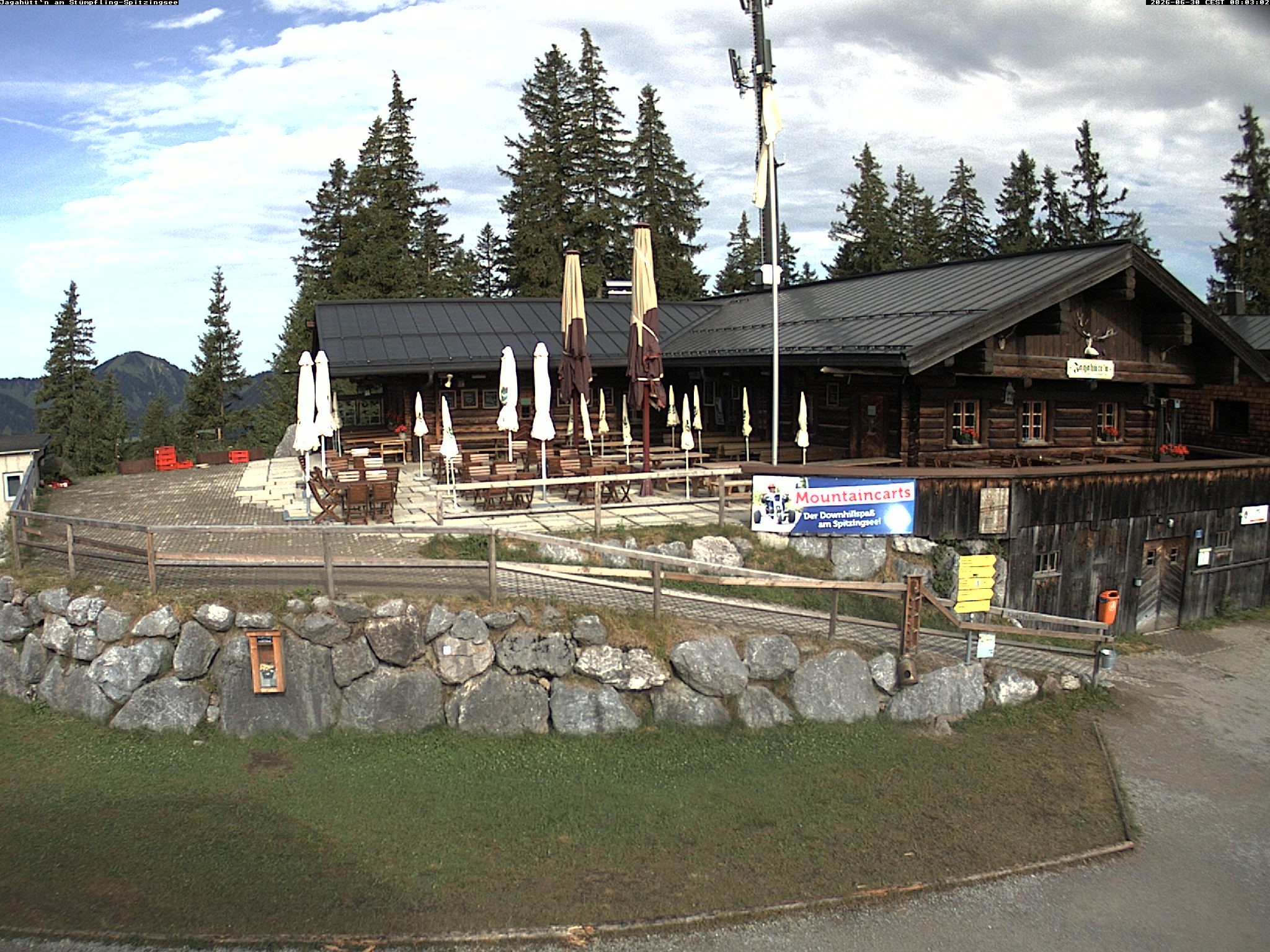 Archiv Foto Webcam Berghütte "Jagahüttn" auf dem Stümpfling