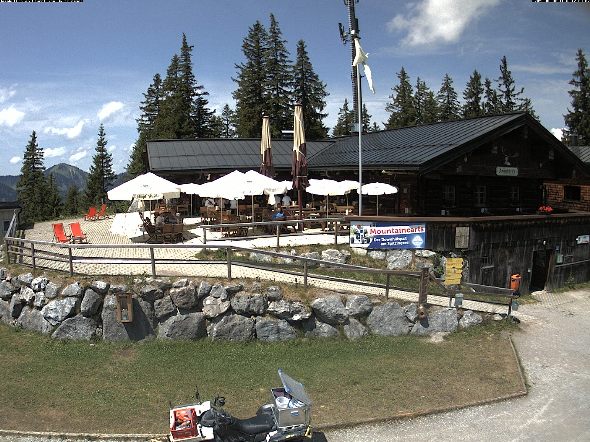 Archiv Foto Webcam Berghütte "Jagahüttn" auf dem Stümpfling