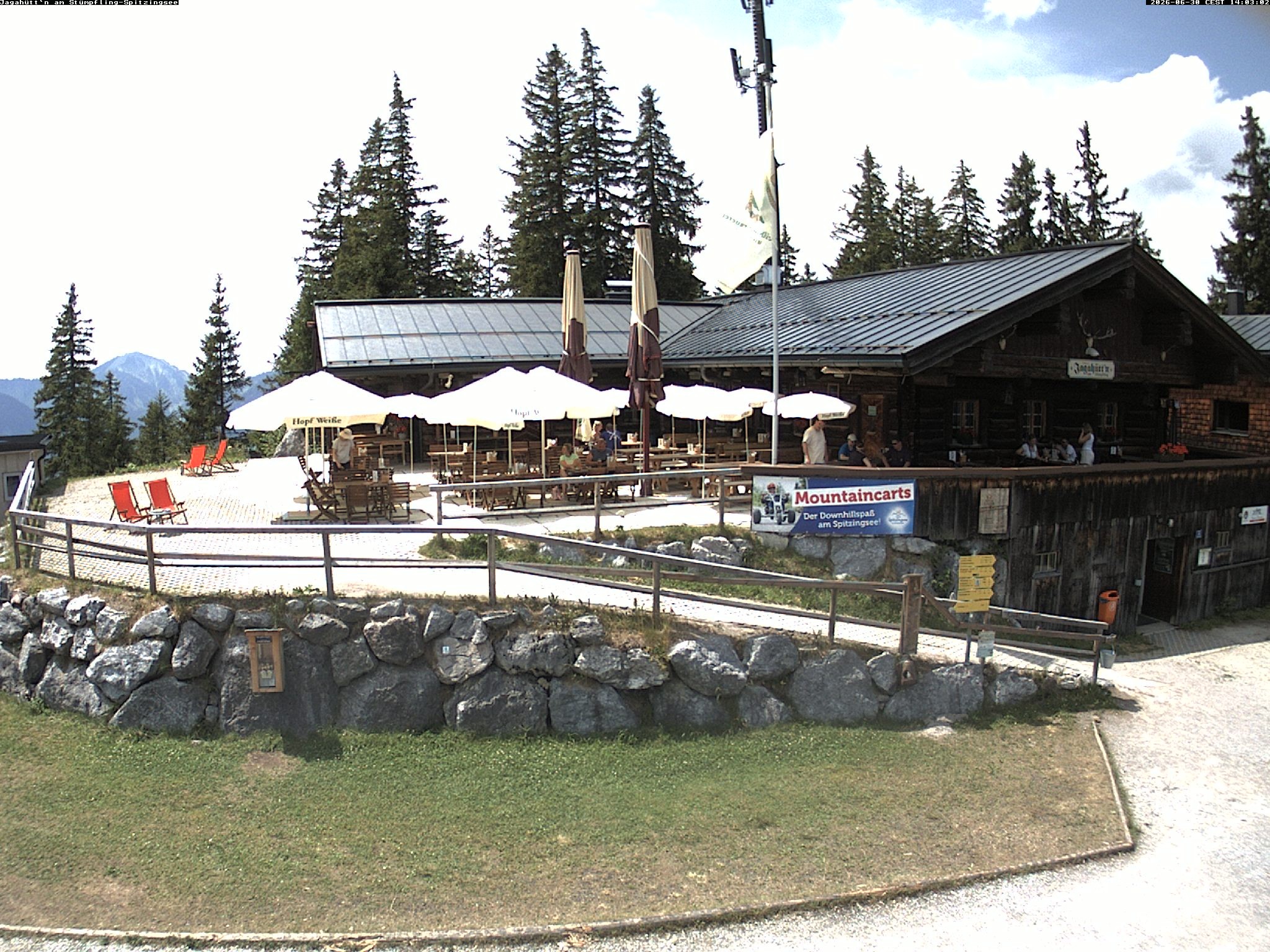 Archiv Foto Webcam Berghütte "Jagahüttn" auf dem Stümpfling