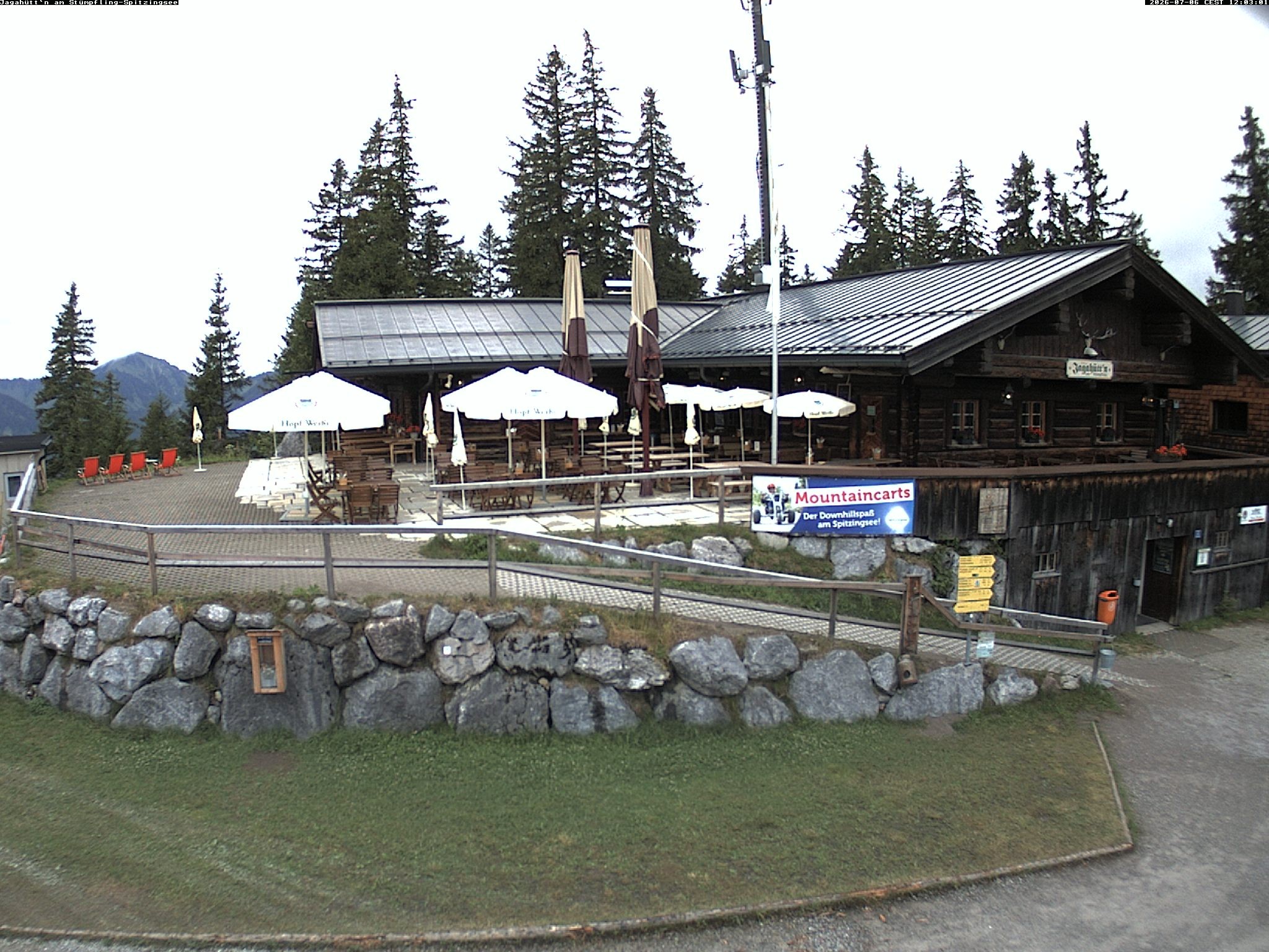 Archiv Foto Webcam Berghütte "Jagahüttn" auf dem Stümpfling