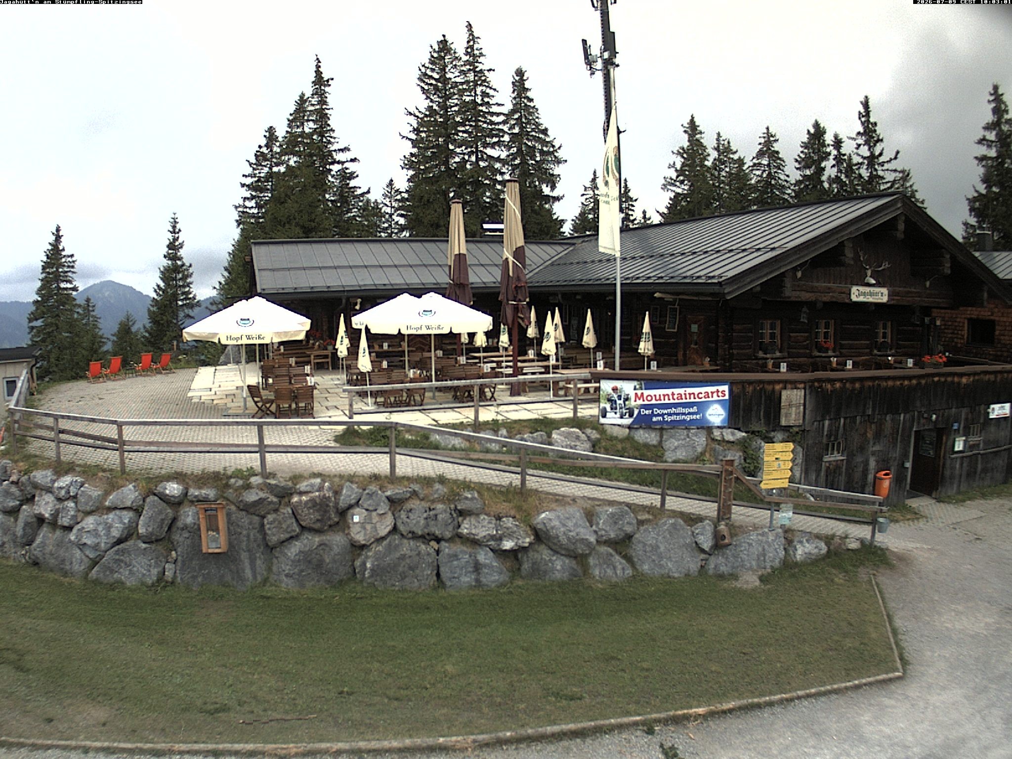 Archiv Foto Webcam Berghütte "Jagahüttn" auf dem Stümpfling