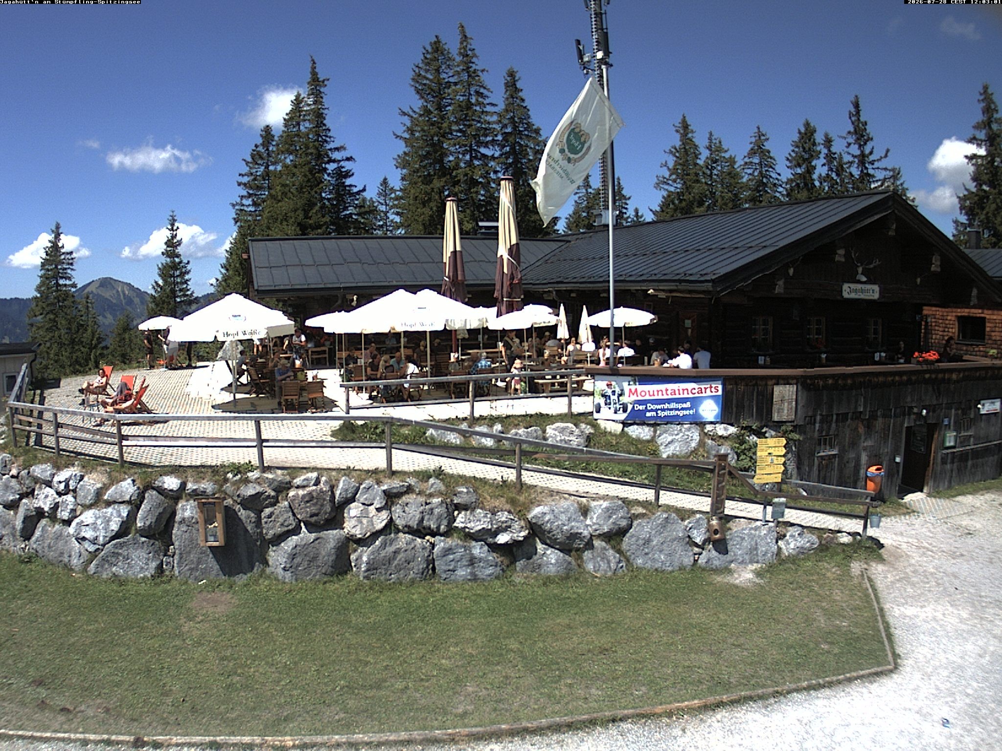 Archiv Foto Webcam Berghütte "Jagahüttn" auf dem Stümpfling