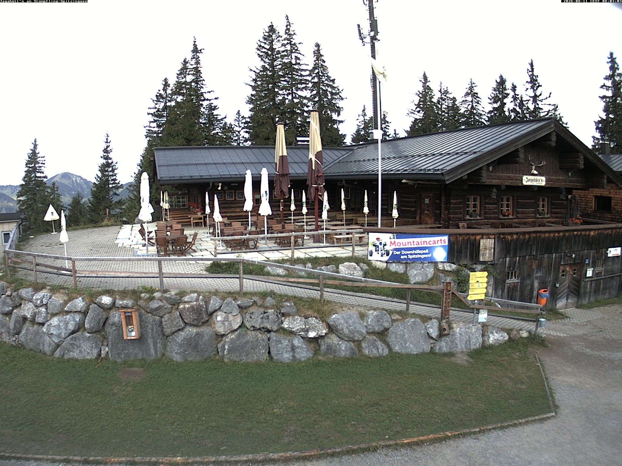 Archiv Foto Webcam Berghütte "Jagahüttn" auf dem Stümpfling