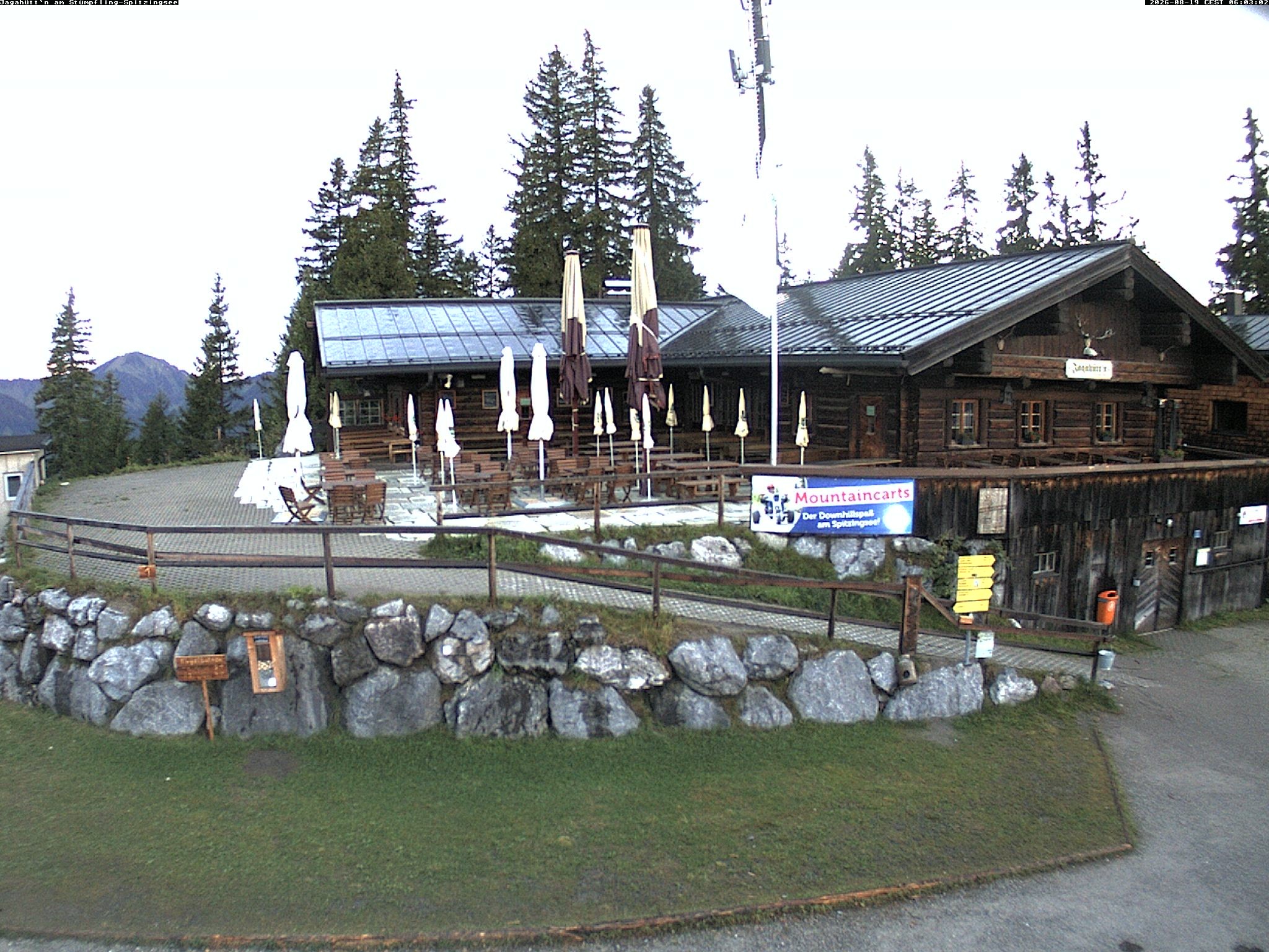 Archiv Foto Webcam Berghütte "Jagahüttn" auf dem Stümpfling